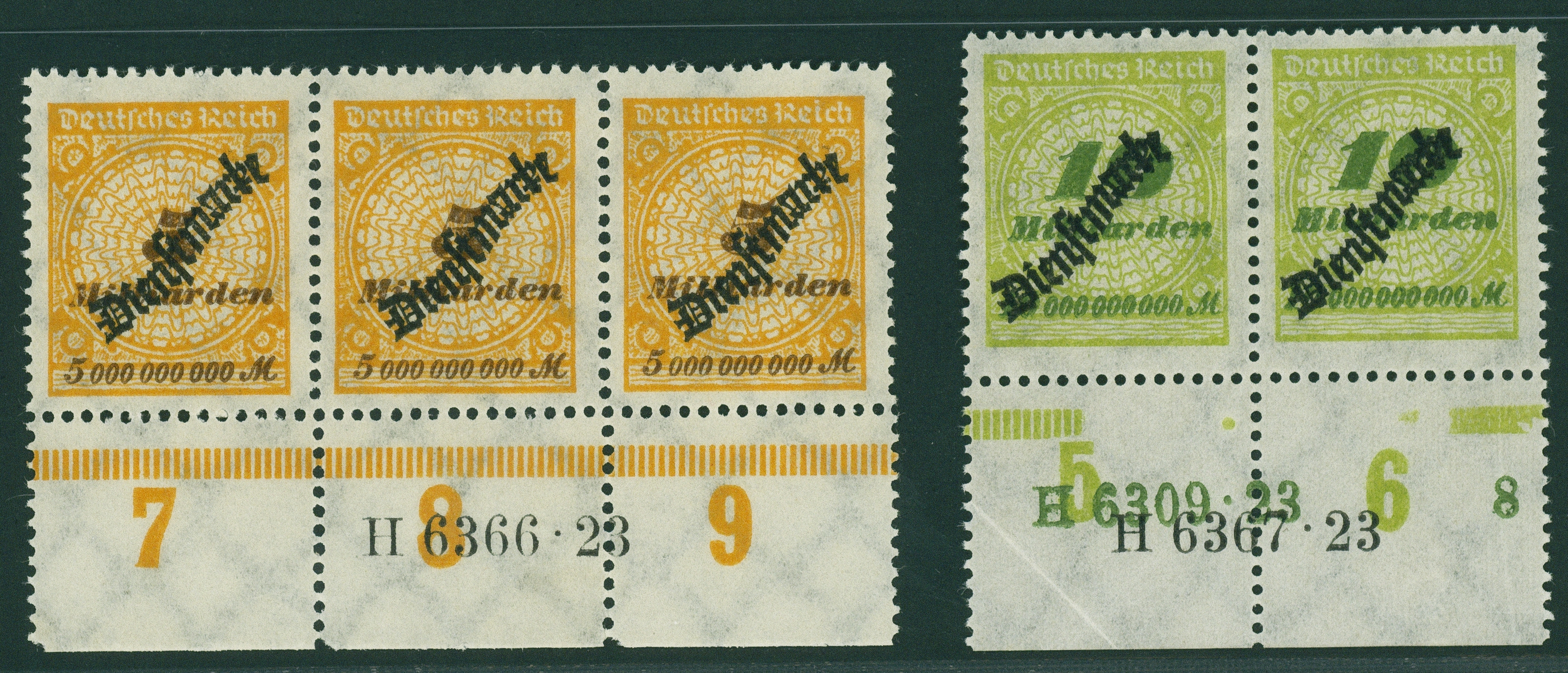 Lot 813 - DR - DIENSTMARKEN - Hettinger Auktion Auktion 54 Lot 813 - DR - DIENSTMARKEN - Hettinger Auktion Auktion 54