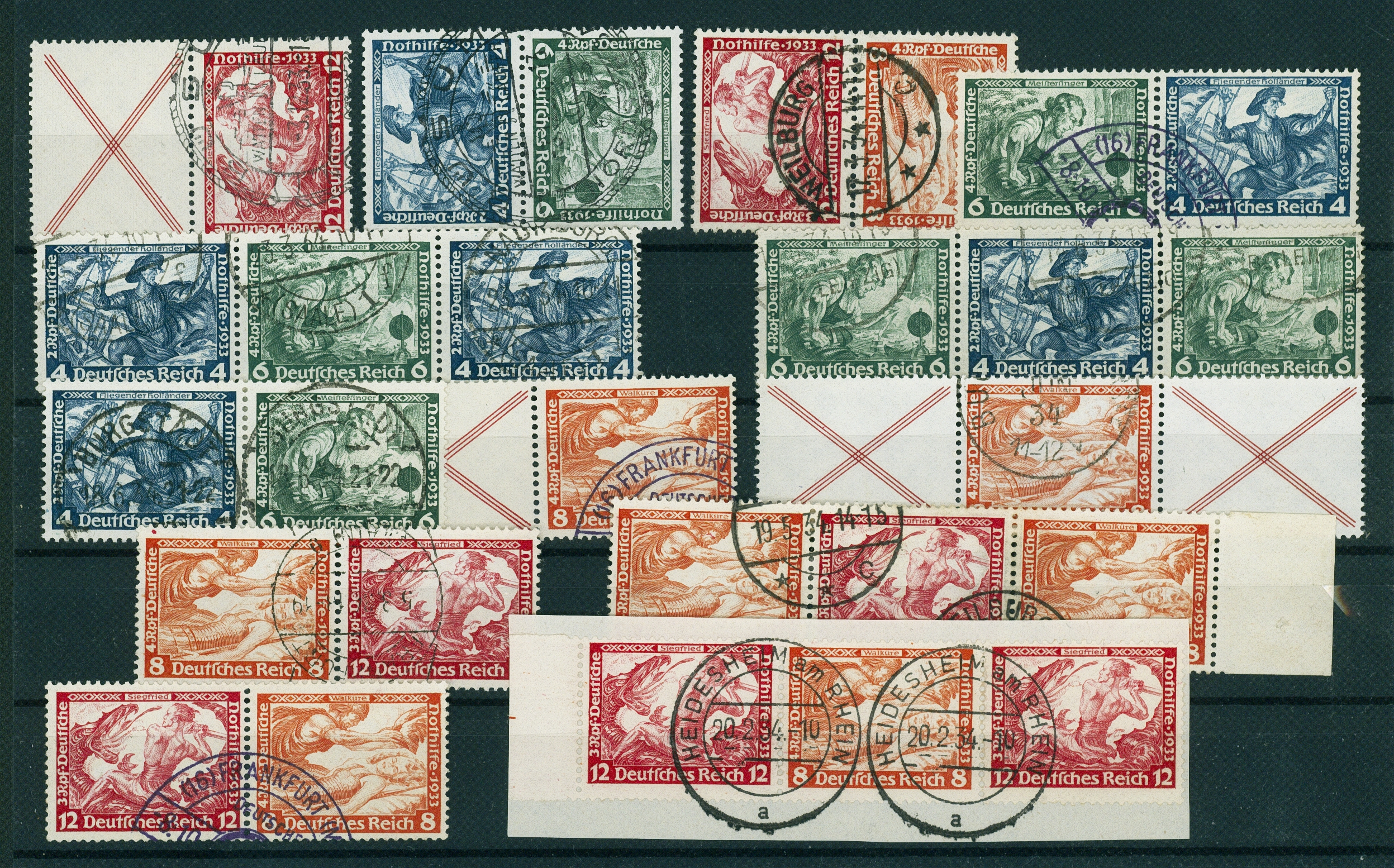 Lot 652 - DR - ZUSAMMENDRUCKE AUS MH 29-34, NOTHILFE 1930/33 (WAGNER) - Hettinger Auktion Auktion 54 Lot 652 - DR - ZUSAMMENDRUCKE AUS MH 29-34, NOTHILFE 1930/33 (WAGNER) - Hettinger Auktion Auktion 54
