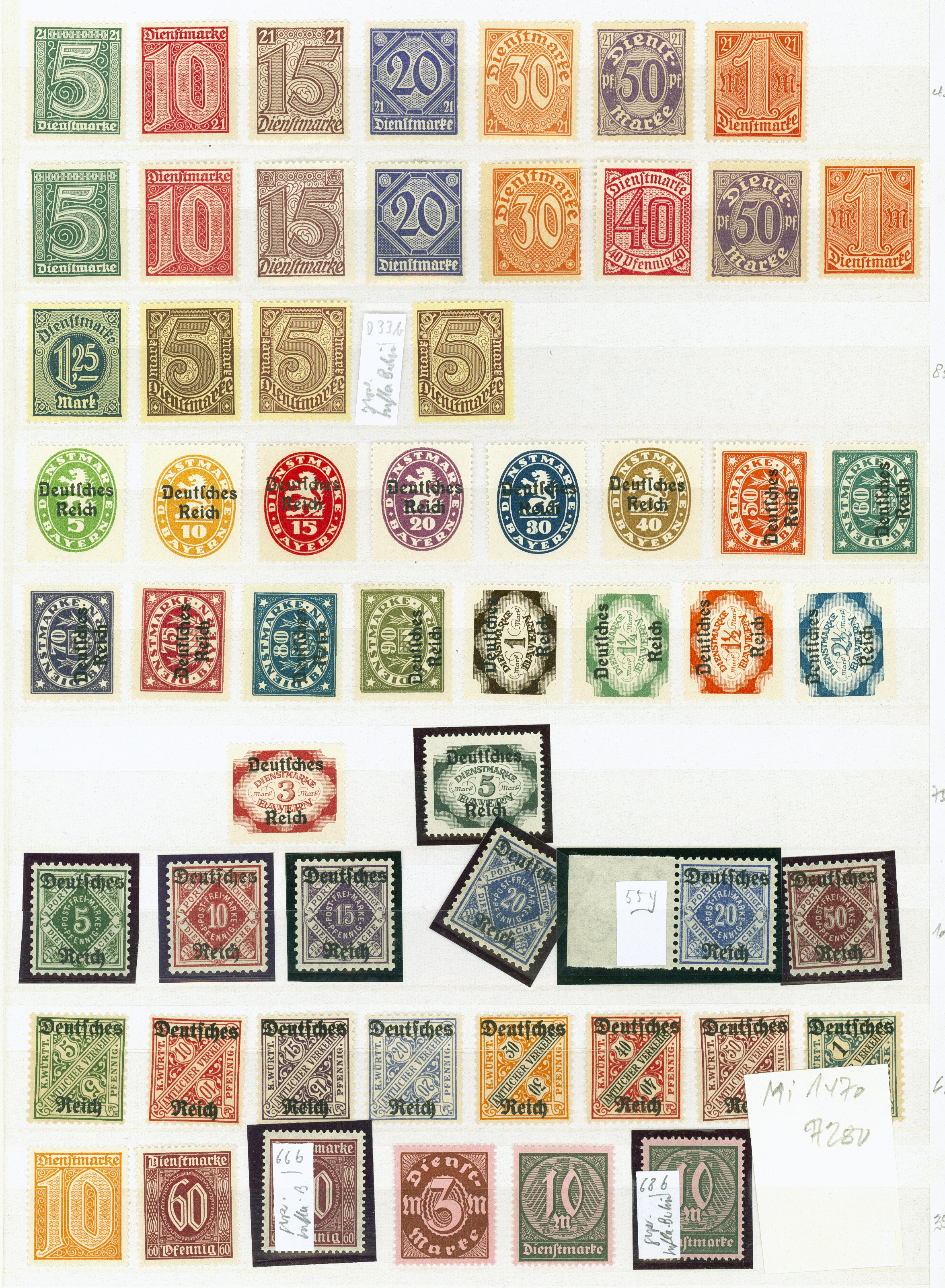 Lot 2035 - DR - DIENSTMARKEN - Hettinger Auktion Auktion 54 Lot 2035 - DR - DIENSTMARKEN - Hettinger Auktion Auktion 54