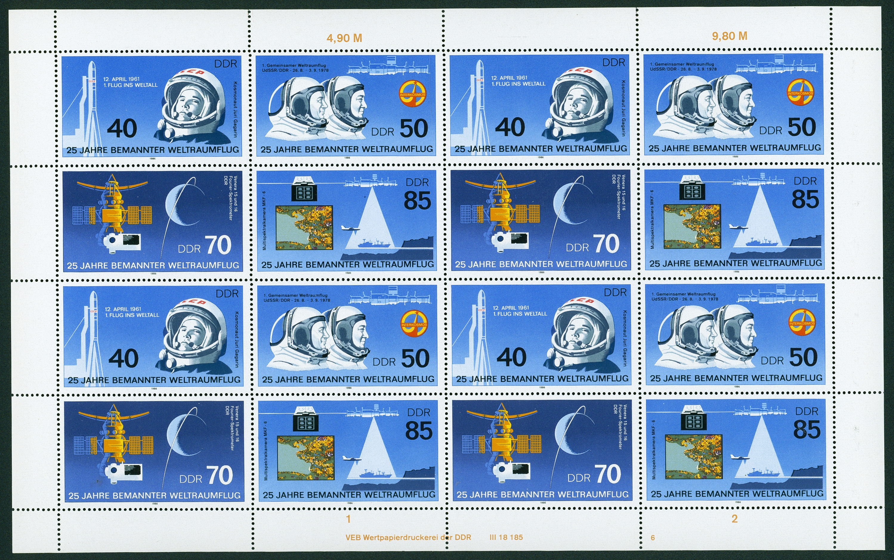Lot 1606 - DDR - ZUSAMMENDRUCKBOGEN - Hettinger Auktion Auktion 54 Lot 1606 - DDR - ZUSAMMENDRUCKBOGEN - Hettinger Auktion Auktion 54