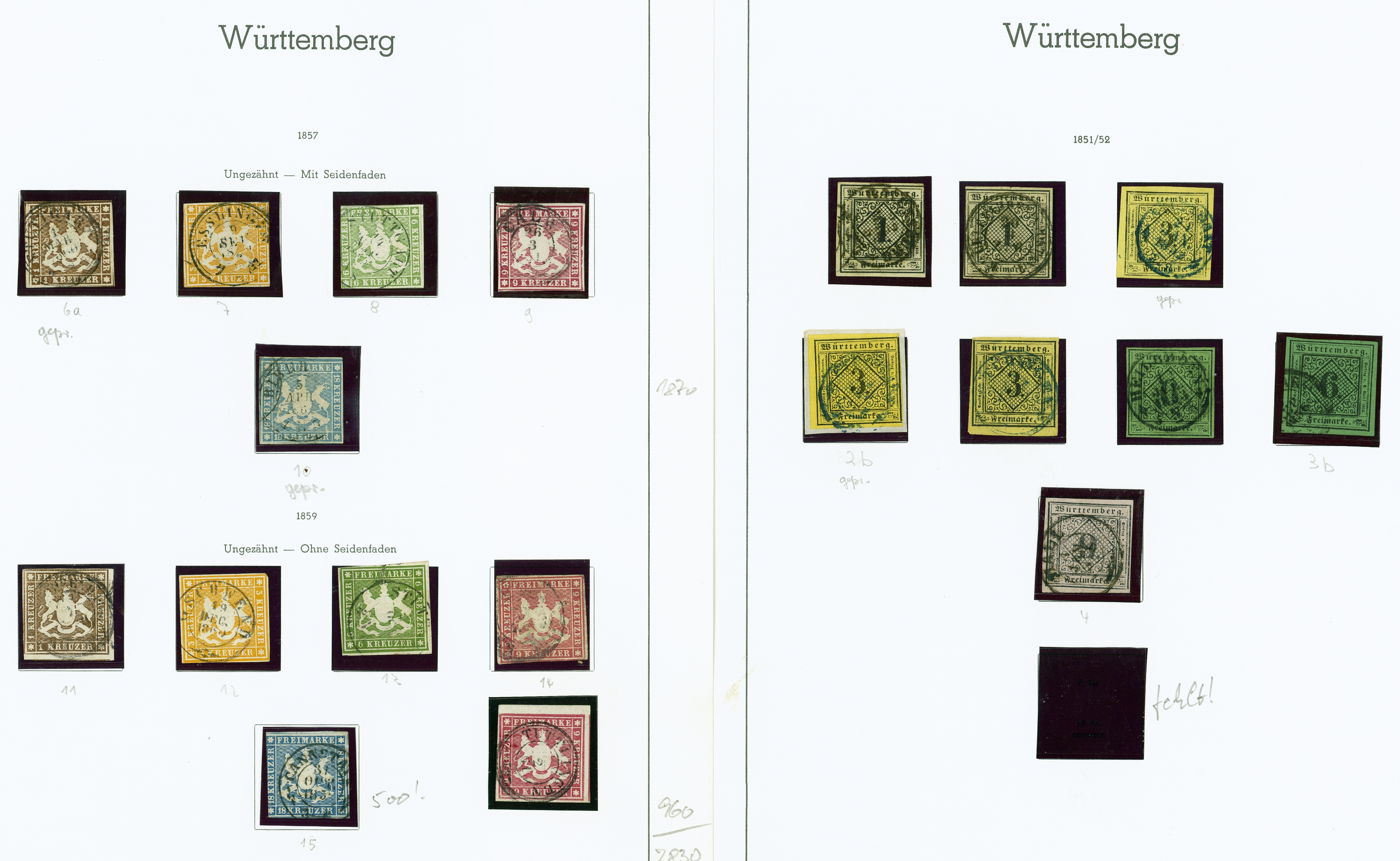 Lot 1916 - Wurttemberg - Hettinger Auktion Auktion 54 Lot 1916 - Wurttemberg - Hettinger Auktion Auktion 54