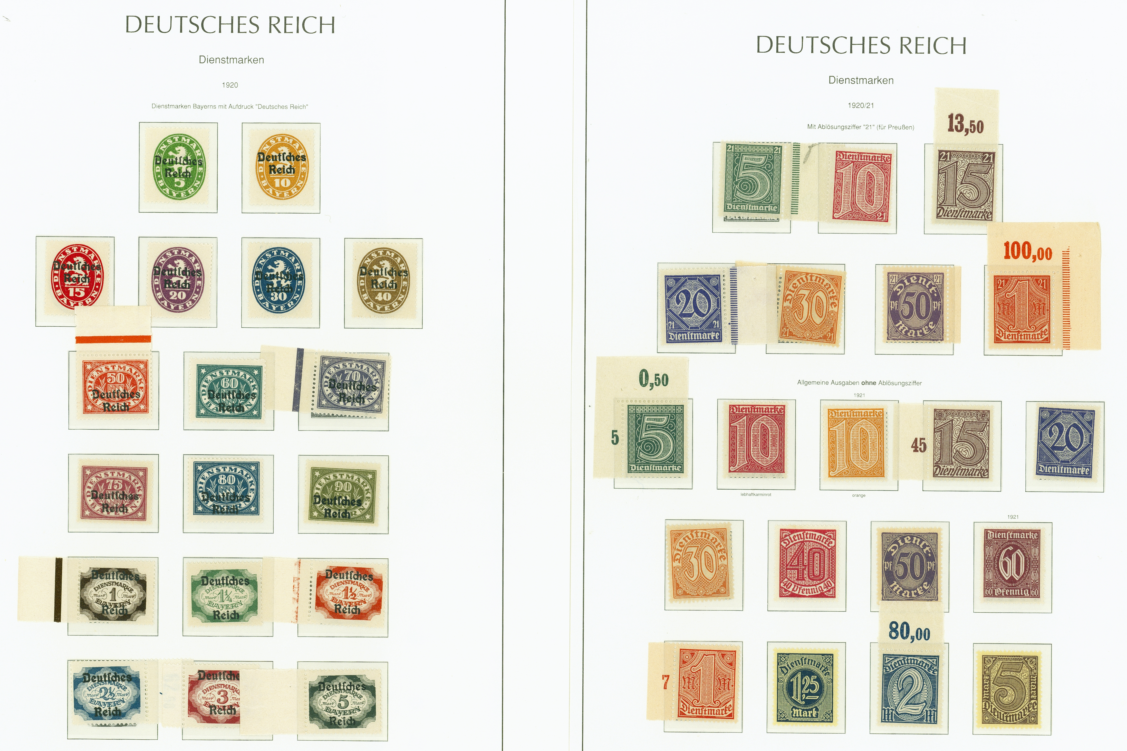 Lot 2036 - DR - DIENSTMARKEN - Hettinger Auktion Auktion 54 Lot 2036 - DR - DIENSTMARKEN - Hettinger Auktion Auktion 54