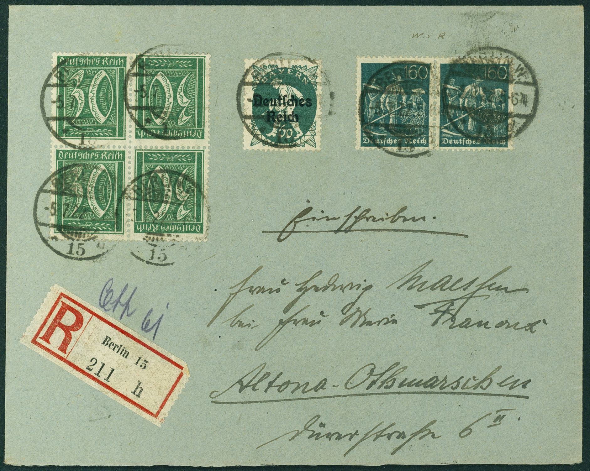 Lot 423 - DR - ZUSAMMENDRUCKE AUS MH 14-15, GERMANIA 1921 - Hettinger Auktion Auktion 54 Lot 423 - DR - ZUSAMMENDRUCKE AUS MH 14-15, GERMANIA 1921 - Hettinger Auktion Auktion 54