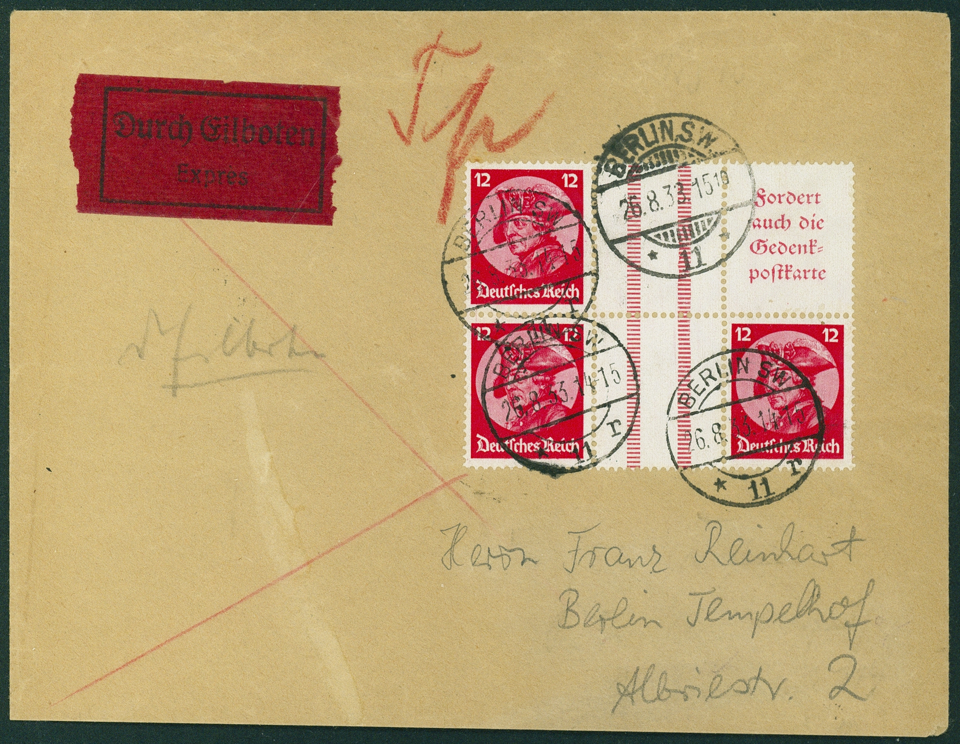 Lot 624 - DR - ZUSAMMENDRUCKE AUS MH 29-34, NOTHILFE 1930/33 (WAGNER)  -  Hettinger Auktion Auktion 54