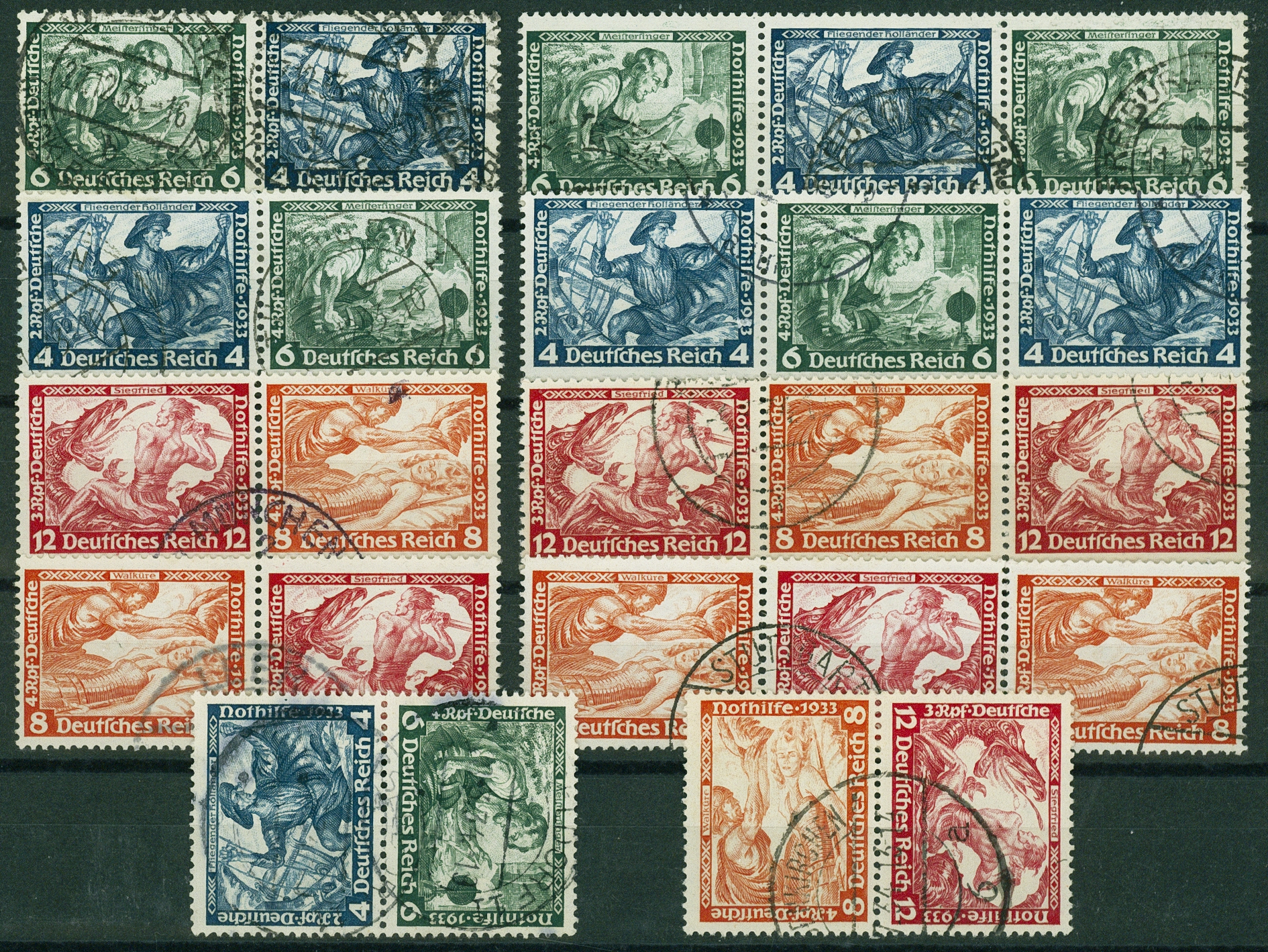 Lot 656 - DR - ZUSAMMENDRUCKE AUS MH 29-34, NOTHILFE 1930/33 (WAGNER) - Hettinger Auktion Auktion 54 Lot 656 - DR - ZUSAMMENDRUCKE AUS MH 29-34, NOTHILFE 1930/33 (WAGNER) - Hettinger Auktion Auktion 54