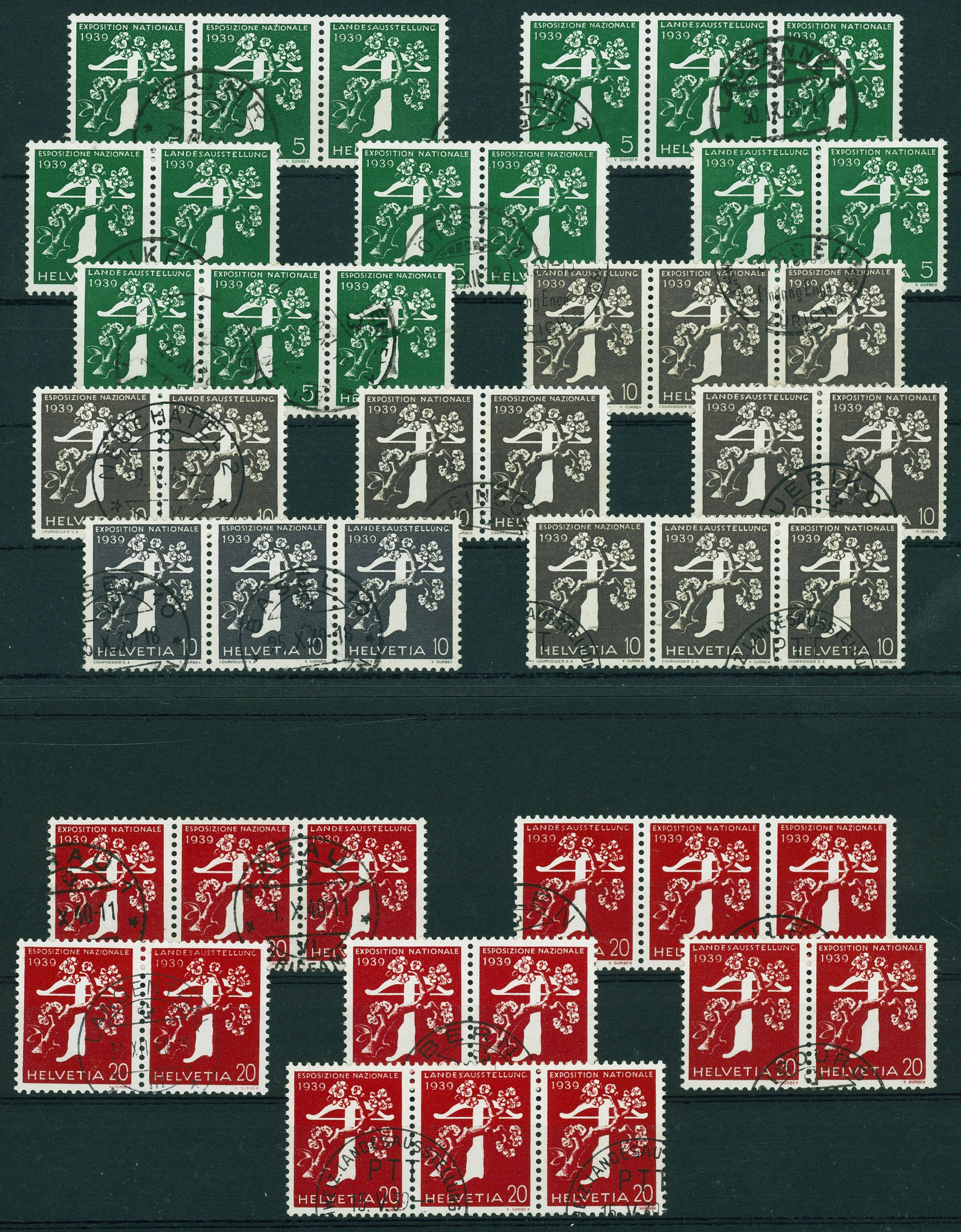 Lot 1810 - Schweiz - Zusammendrucke - Hettinger Auktion Auktion 54 Lot 1810 - Schweiz - Zusammendrucke - Hettinger Auktion Auktion 54