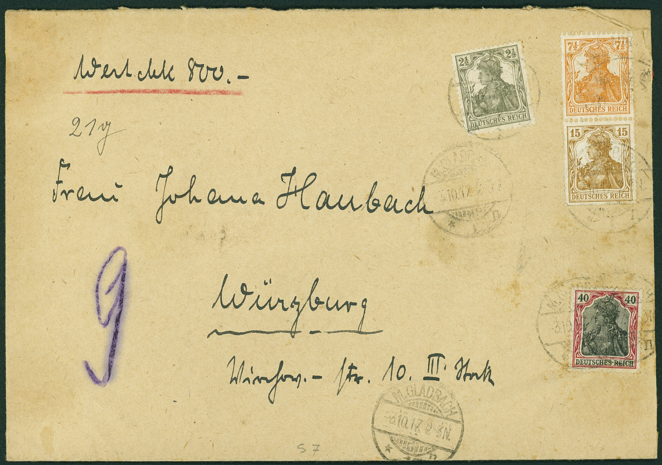 Lot 392 - DR - ZUSAMMENDRUCKE AUS MH 1-13, GERMANIA 1910/19  -  Hettinger Auktion Auktion 54