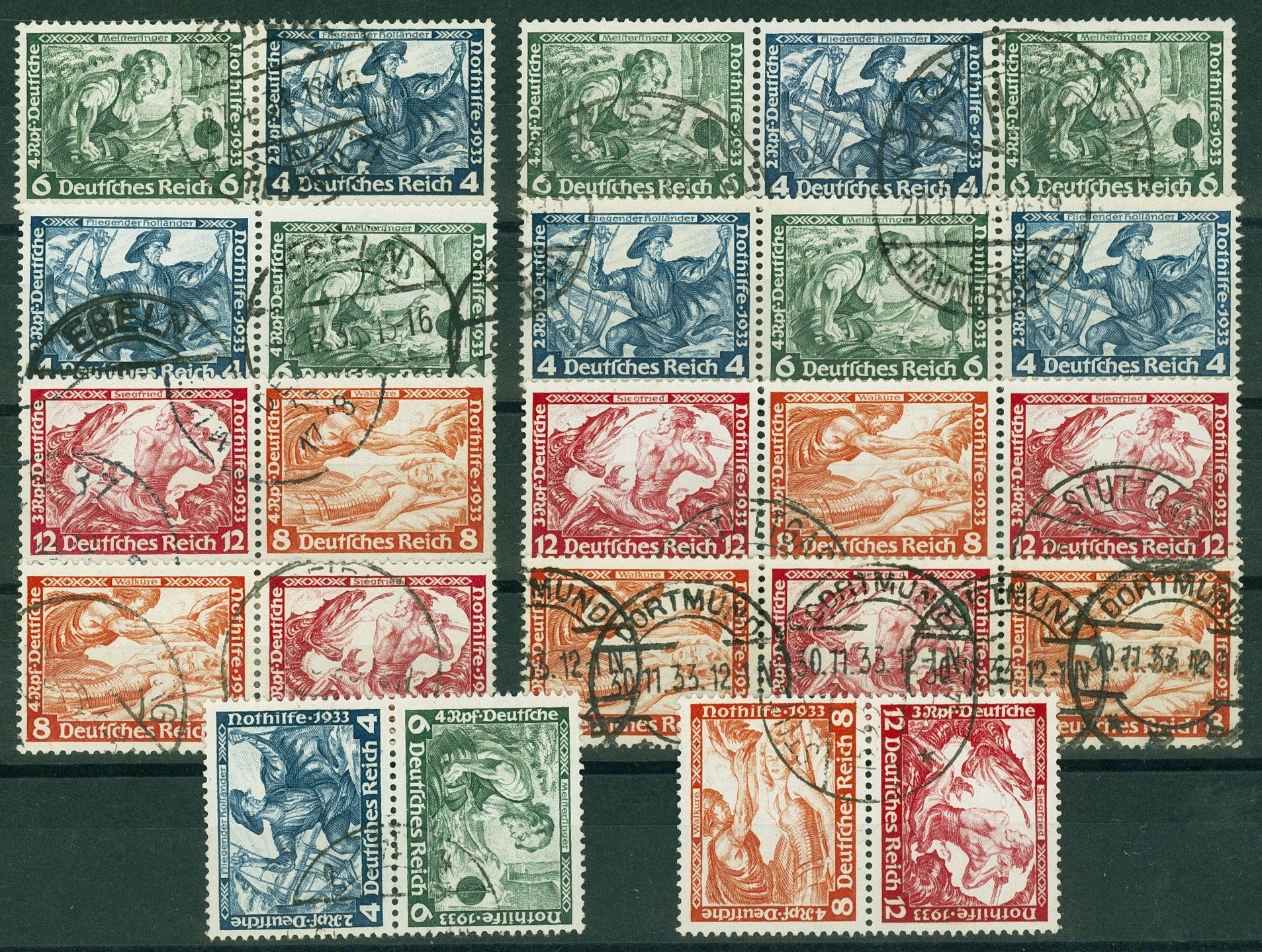 Lot 645 - DR - ZUSAMMENDRUCKE AUS MH 29-34, NOTHILFE 1930/33 (WAGNER) - Hettinger Auktion Auktion 54 Lot 645 - DR - ZUSAMMENDRUCKE AUS MH 29-34, NOTHILFE 1930/33 (WAGNER) - Hettinger Auktion Auktion 54