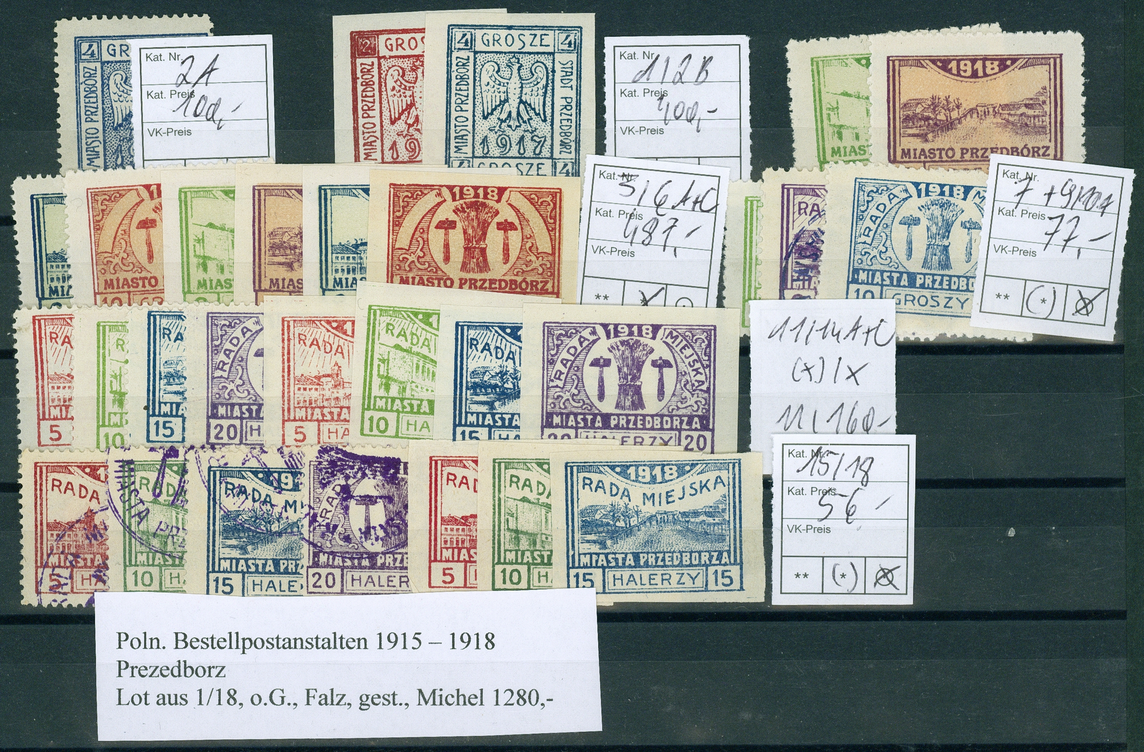 Lot 1797 - Polen - Lokalausgaben 1915/19  -  Hettinger Auktion Auktion 54