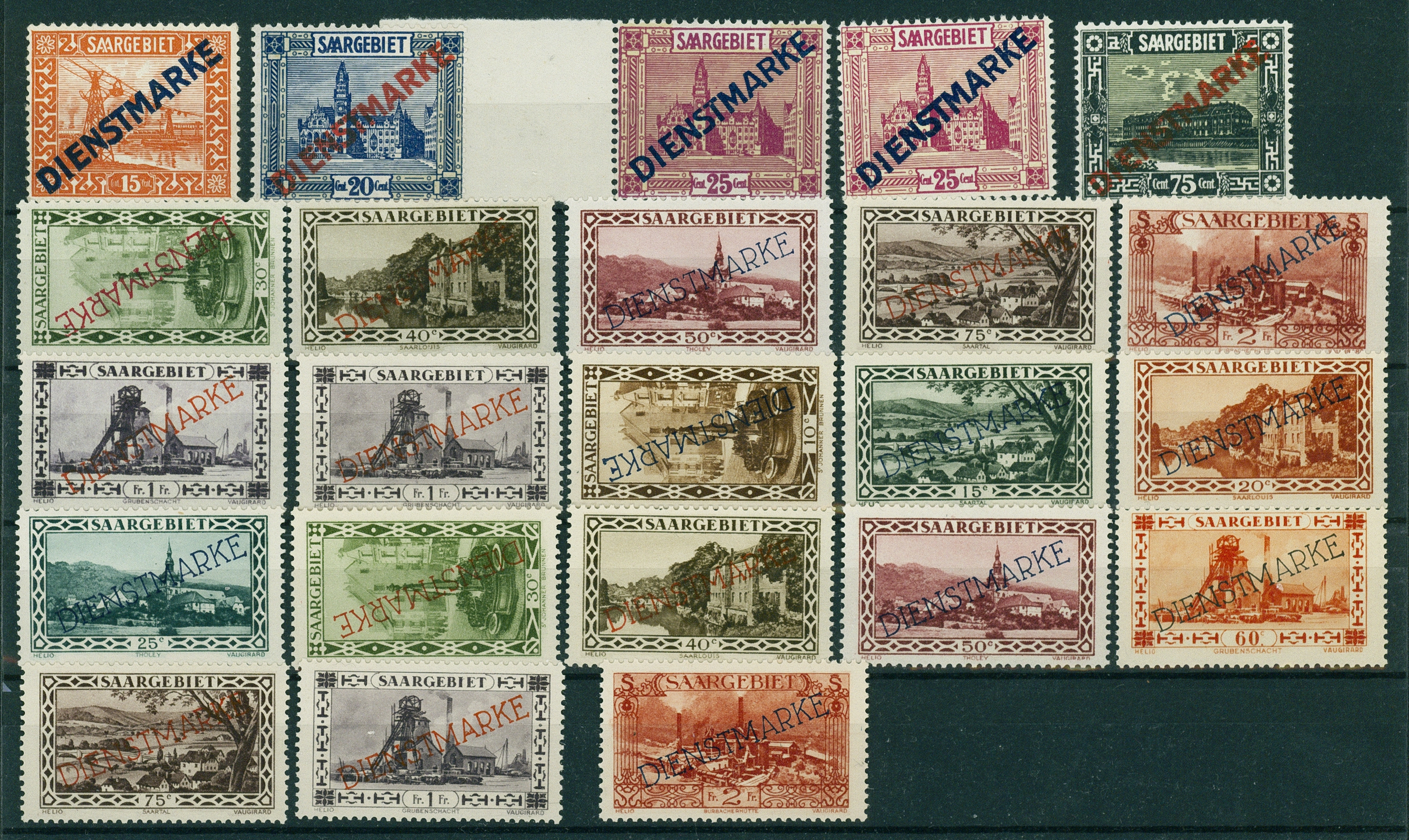 Lot 918 - saar - dienstmarken - Hettinger Auktion Auktion 54 Lot 918 - saar - dienstmarken - Hettinger Auktion Auktion 54