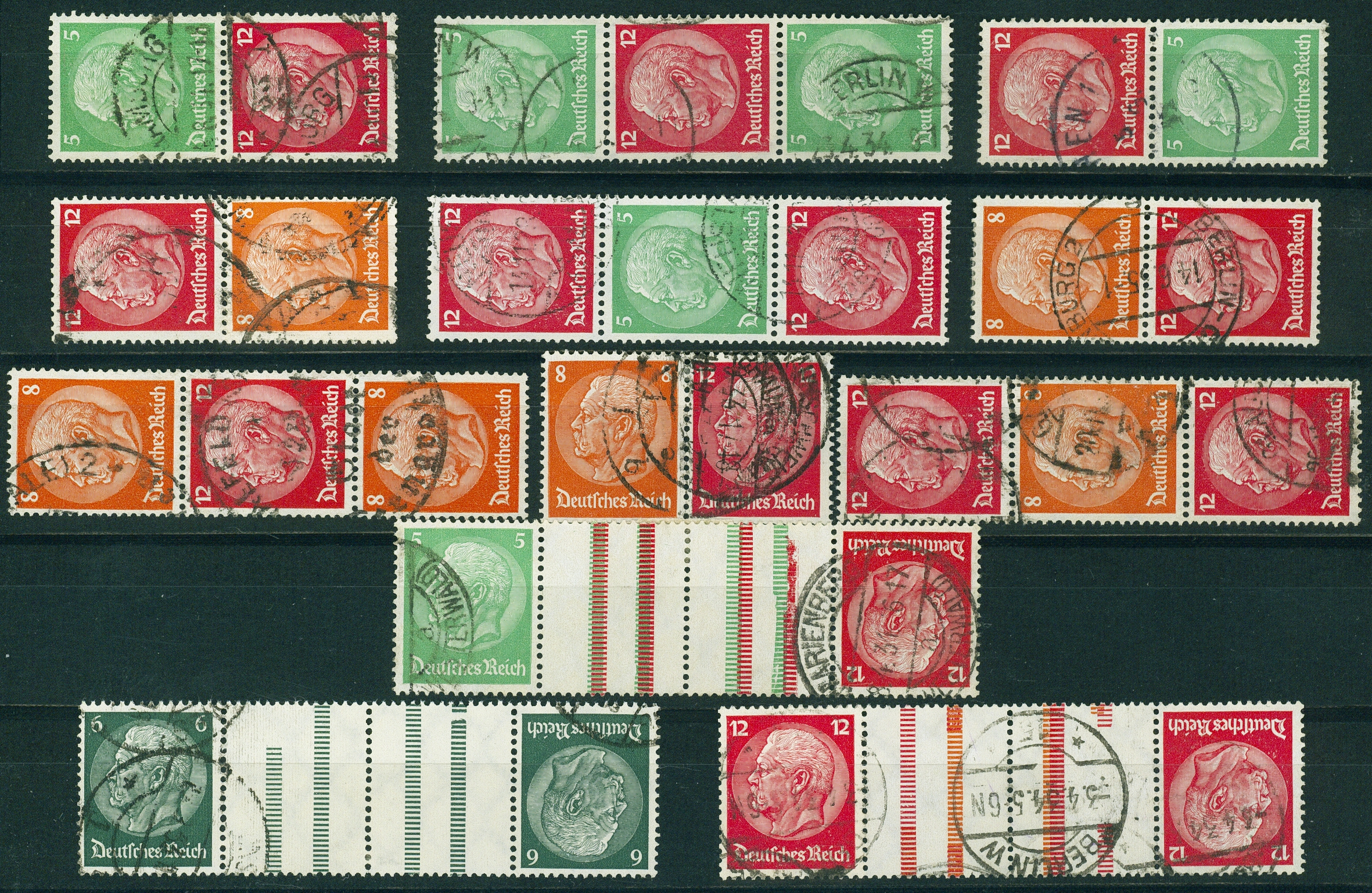 Lot 630 - DR - ZUSAMMENDRUCKE AUS MH 29-34, NOTHILFE 1930/33 (WAGNER) - Hettinger Auktion Auktion 54 Lot 630 - DR - ZUSAMMENDRUCKE AUS MH 29-34, NOTHILFE 1930/33 (WAGNER) - Hettinger Auktion Auktion 54
