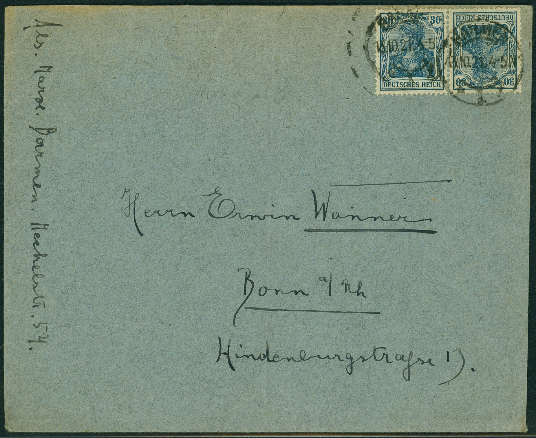 Lot 410 - DR - ZUSAMMENDRUCKE AUS MH 14-15, GERMANIA 1921 - Hettinger Auktion Auktion 54 Lot 410 - DR - ZUSAMMENDRUCKE AUS MH 14-15, GERMANIA 1921 - Hettinger Auktion Auktion 54