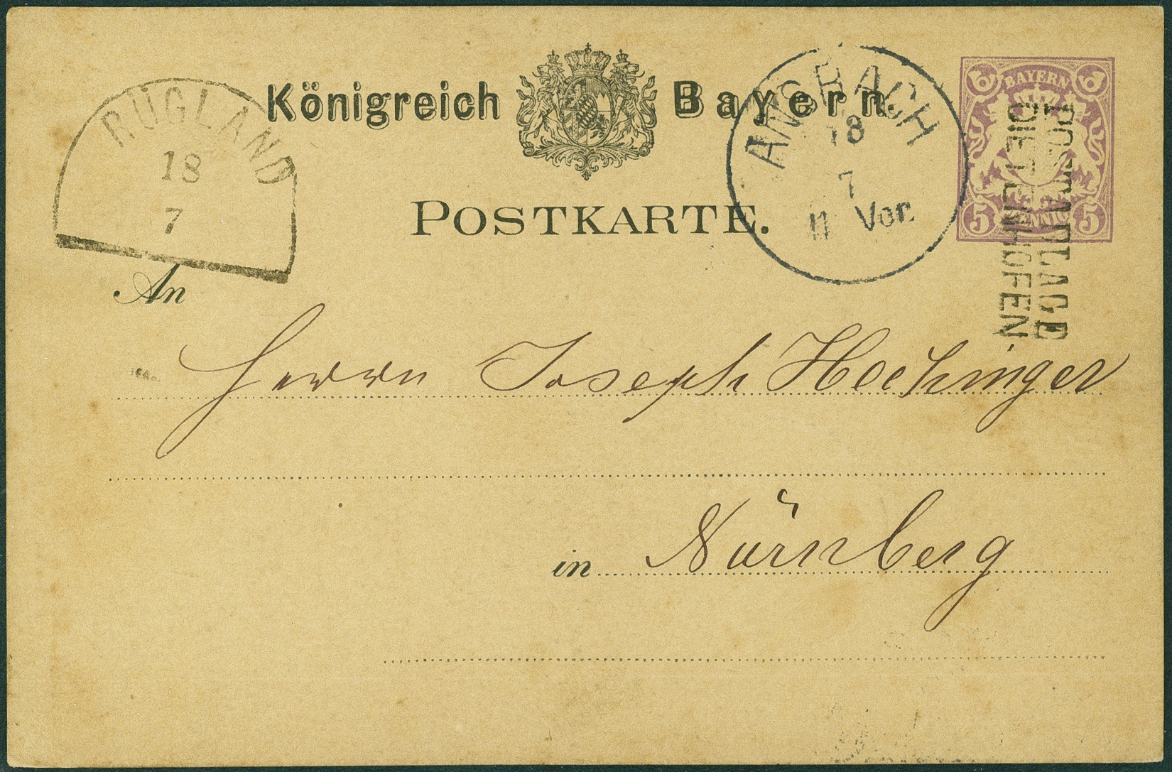 Lot 146 - Bayern - Postablagestempel - Hettinger Auktion Auktion 54 Lot 146 - Bayern - Postablagestempel - Hettinger Auktion Auktion 54