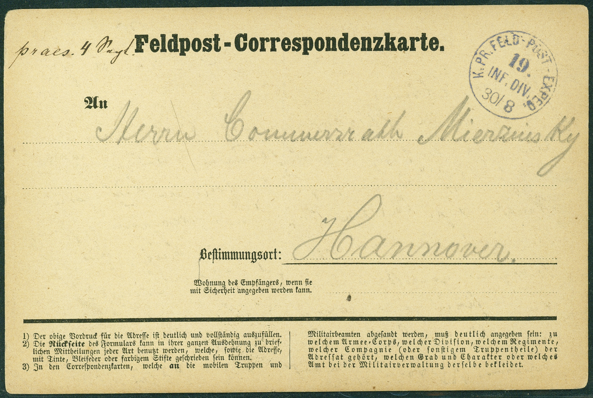 Lot 213 - Preussen - Feldpost - Hettinger Auktion Auktion 54 Lot 213 - Preussen - Feldpost - Hettinger Auktion Auktion 54