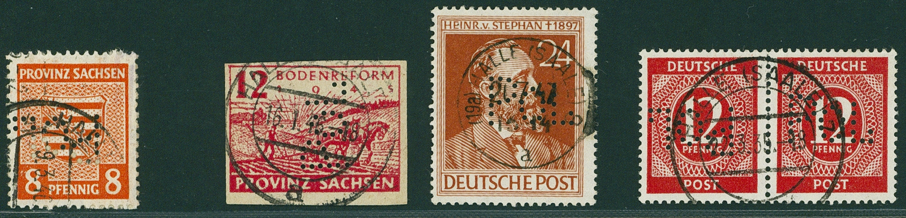 Lot 1127 - SBZ - POL-LOCHUNGEN - Hettinger Auktion Auktion 54 Lot 1127 - SBZ - POL-LOCHUNGEN - Hettinger Auktion Auktion 54