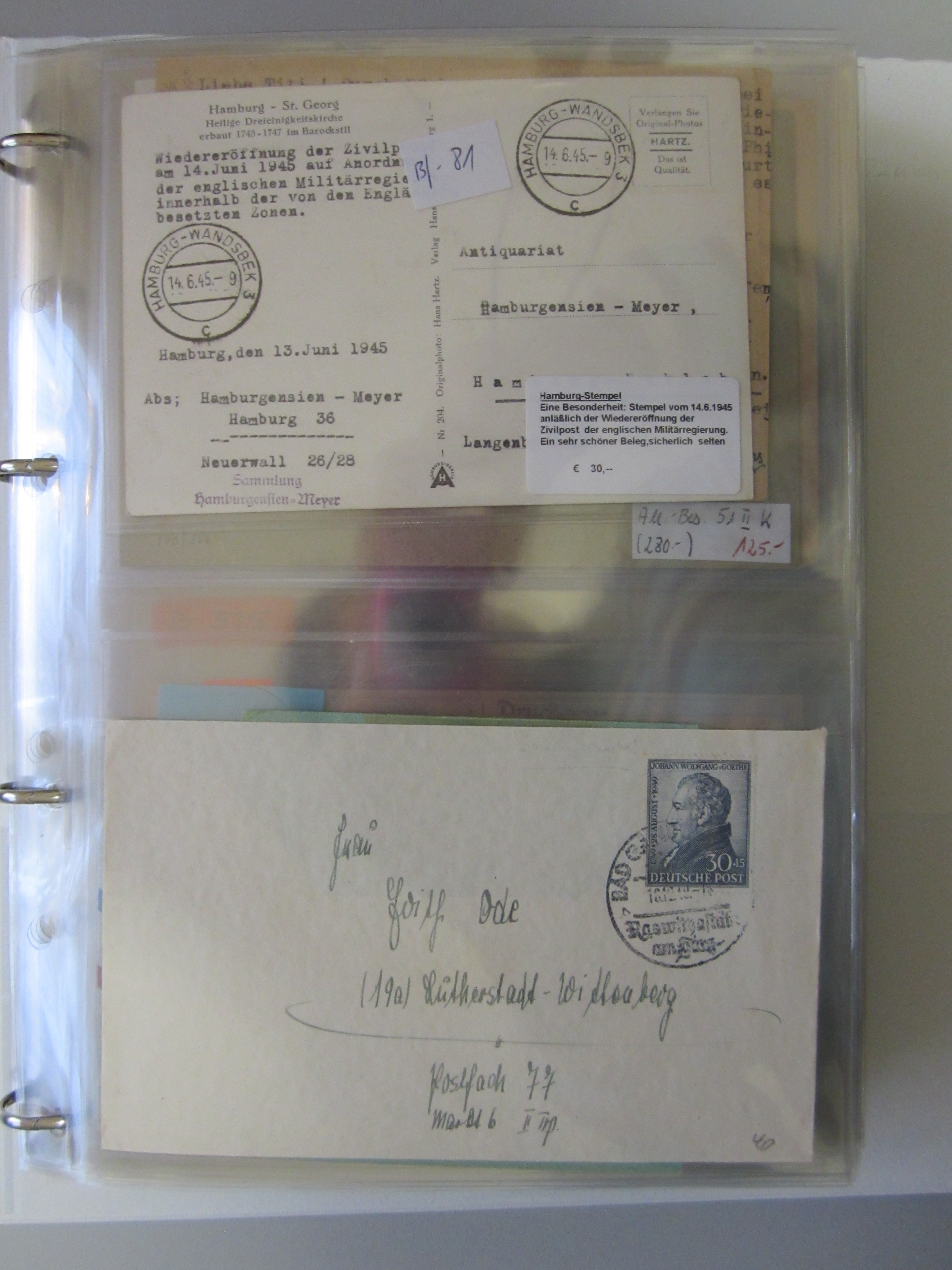 Lot 2249 - DEUTSCHLAND - BRIEFPOSTEN  -  Hettinger Auktion Auktion 54