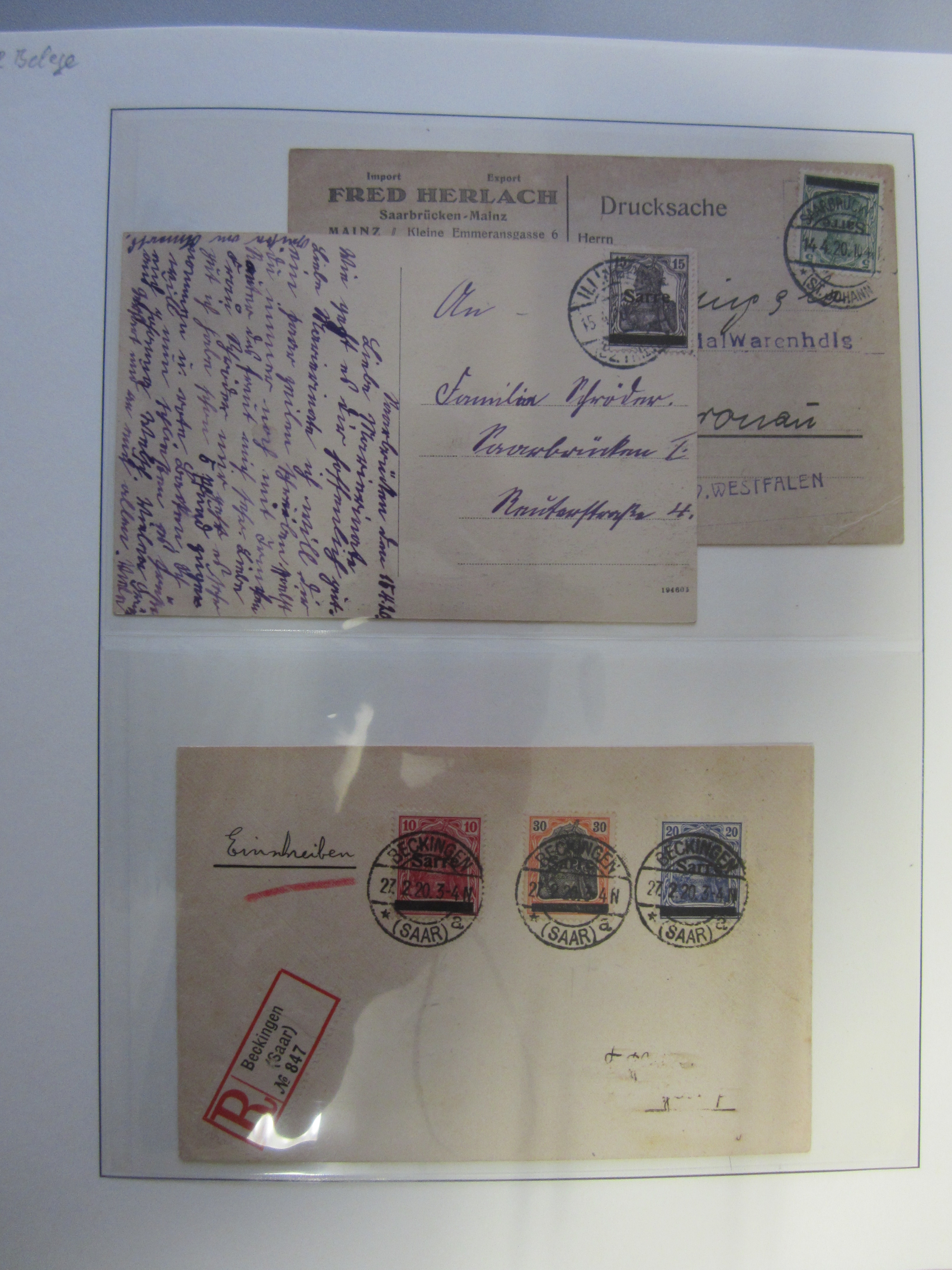 Lot 2084 - saar  -  Hettinger Auktion Auktion 54