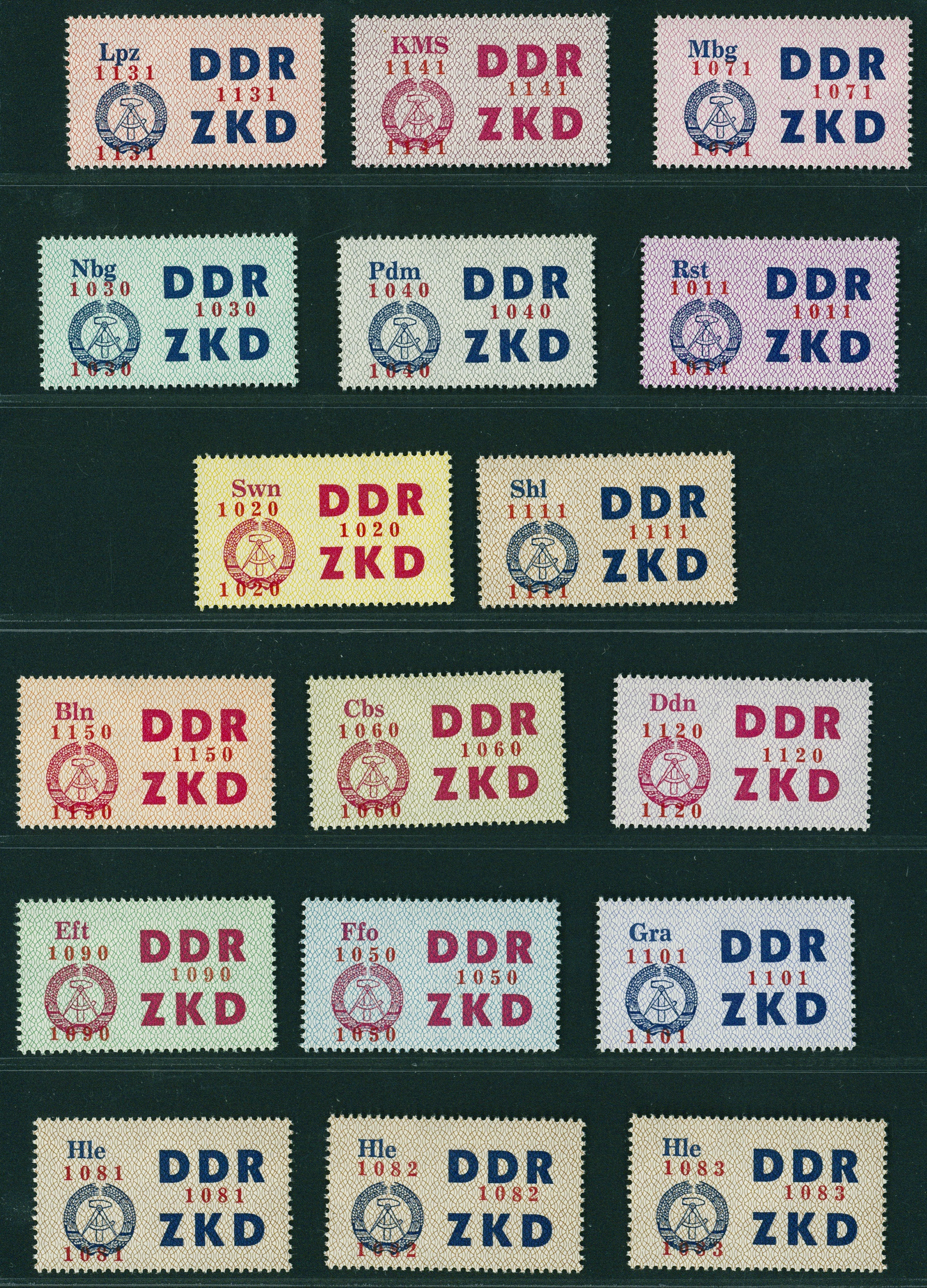 Lot 1573 - DDR - DIENST LAUFKONTROLLZETTEL - Hettinger Auktion Auktion 54 Lot 1573 - DDR - DIENST LAUFKONTROLLZETTEL - Hettinger Auktion Auktion 54