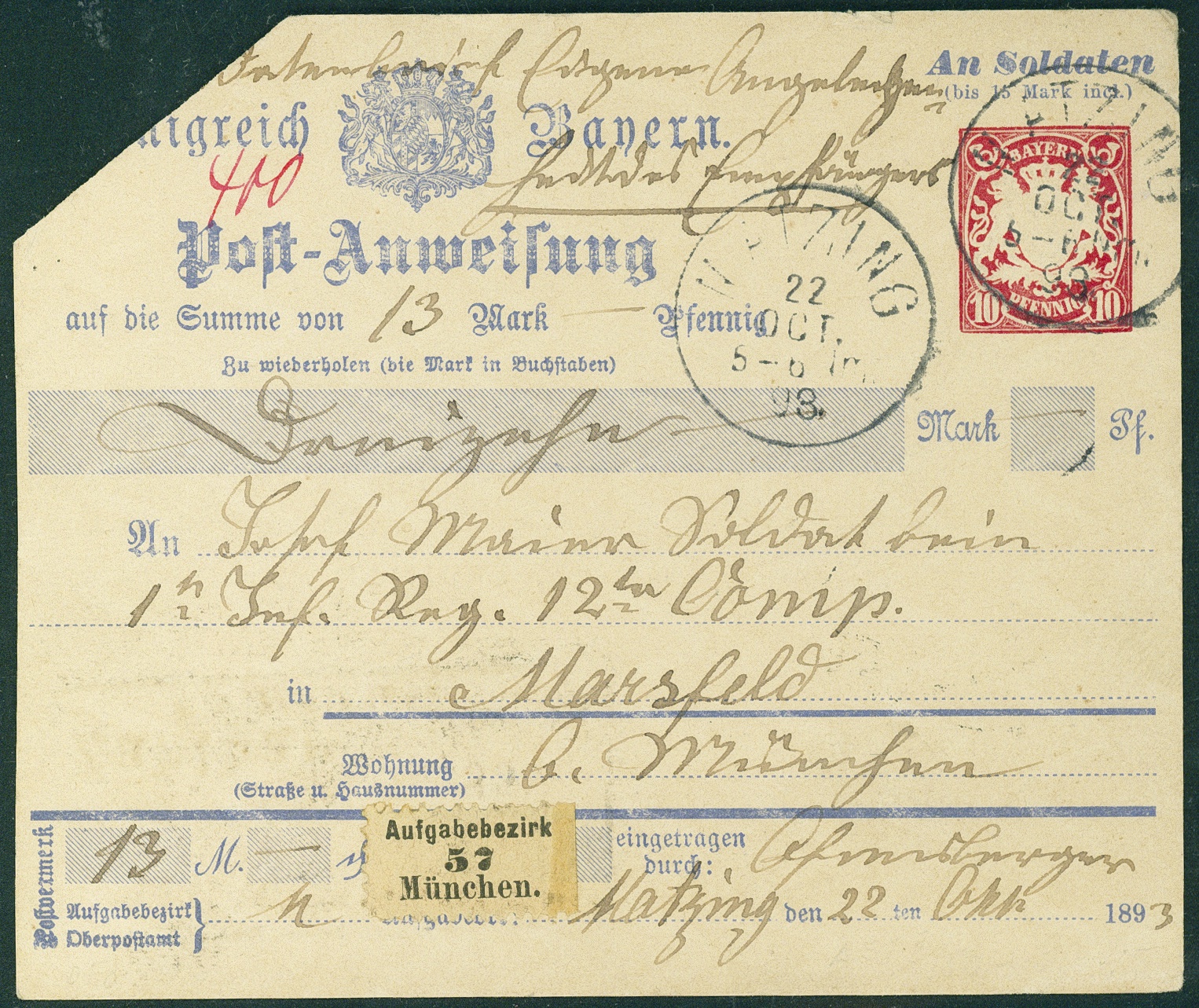 Lot 199 - bayern - ganzsachen - Hettinger Auktion Auktion 54 Lot 199 - bayern - ganzsachen - Hettinger Auktion Auktion 54