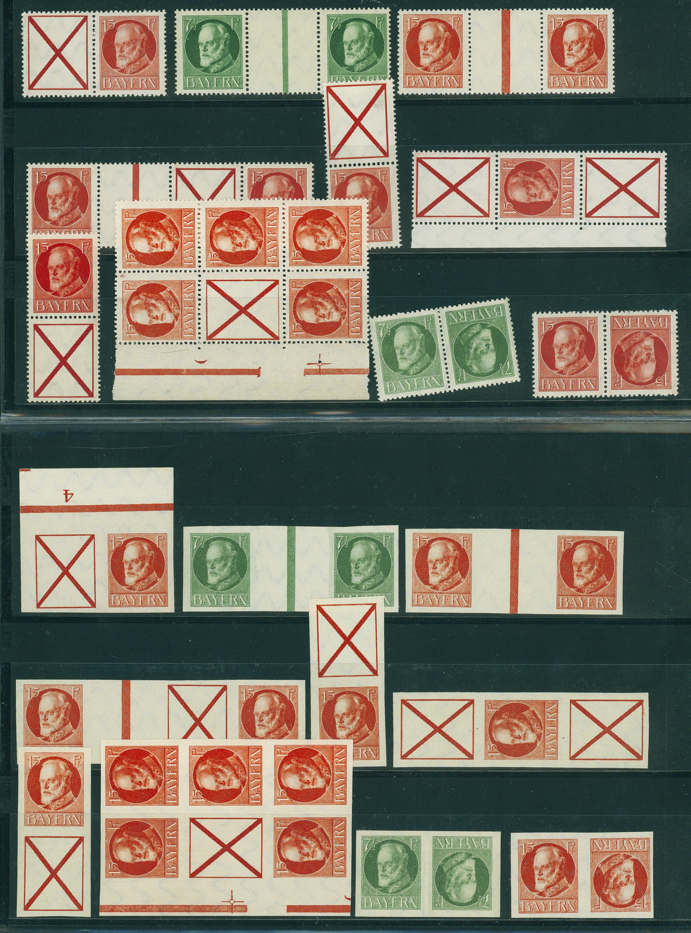 Lot 181 - bayern - zusammendrucke - Hettinger Auktion Auktion 54 Lot 181 - bayern - zusammendrucke - Hettinger Auktion Auktion 54