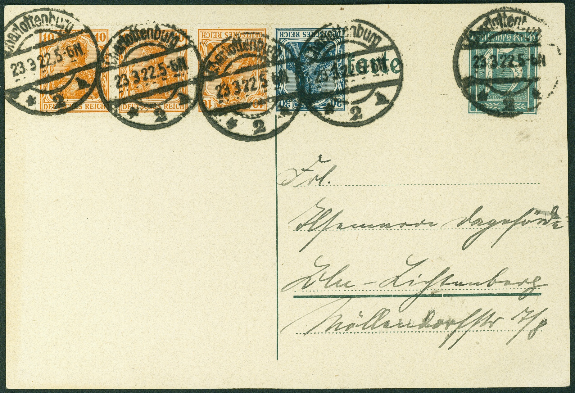 Lot 419 - DR - ZUSAMMENDRUCKE AUS MH 14-15, GERMANIA 1921 - Hettinger Auktion Auktion 54 Lot 419 - DR - ZUSAMMENDRUCKE AUS MH 14-15, GERMANIA 1921 - Hettinger Auktion Auktion 54