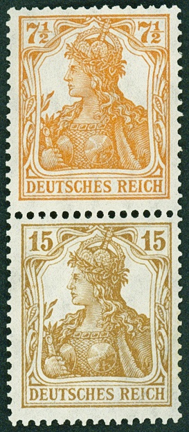 Lot 391 - DR - ZUSAMMENDRUCKE AUS MH 1-13, GERMANIA 1910/19  -  Hettinger Auktion Auktion 54