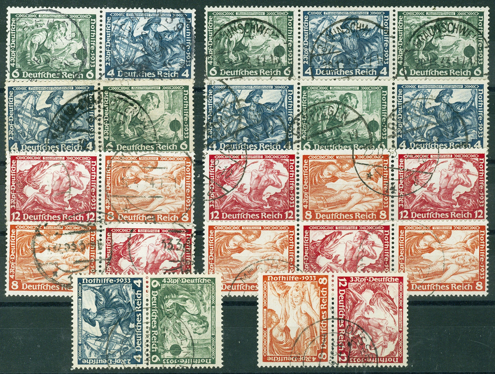 Lot 657 - DR - ZUSAMMENDRUCKE AUS MH 29-34, NOTHILFE 1930/33 (WAGNER) - Hettinger Auktion Auktion 54 Lot 657 - DR - ZUSAMMENDRUCKE AUS MH 29-34, NOTHILFE 1930/33 (WAGNER) - Hettinger Auktion Auktion 54