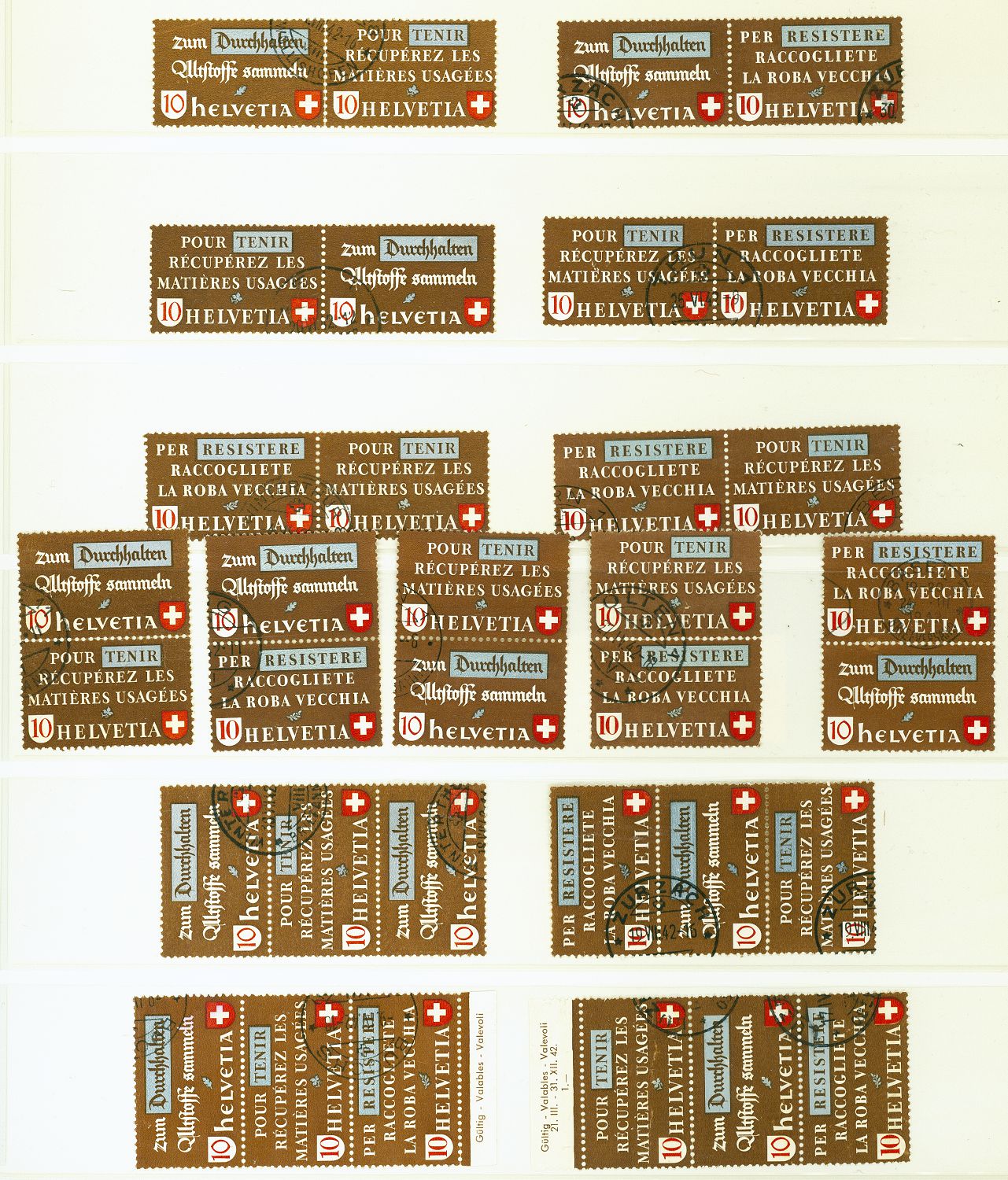 Lot 1816 - Schweiz - Zusammendrucke - Hettinger Auktion Auktion 54 Lot 1816 - Schweiz - Zusammendrucke - Hettinger Auktion Auktion 54