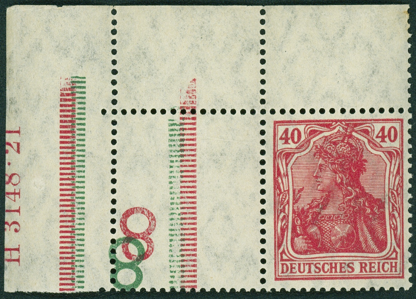 Lot 433 - DR - ZUSAMMENDRUCKE AUS MH 14-15, GERMANIA 1921 - Hettinger Auktion Auktion 54 Lot 433 - DR - ZUSAMMENDRUCKE AUS MH 14-15, GERMANIA 1921 - Hettinger Auktion Auktion 54