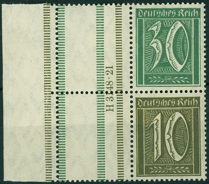 Lot 438 - DR - ZUSAMMENDRUCKE AUS MH 14-15, GERMANIA 1921 - Hettinger Auktion Auktion 54 Lot 438 - DR - ZUSAMMENDRUCKE AUS MH 14-15, GERMANIA 1921 - Hettinger Auktion Auktion 54