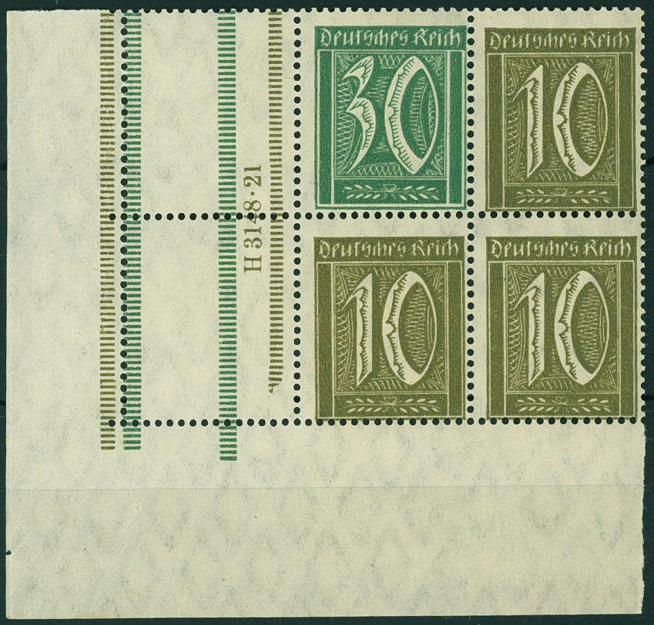 Lot 437 - DR - ZUSAMMENDRUCKE AUS MH 14-15, GERMANIA 1921 - Hettinger Auktion Auktion 54 Lot 437 - DR - ZUSAMMENDRUCKE AUS MH 14-15, GERMANIA 1921 - Hettinger Auktion Auktion 54