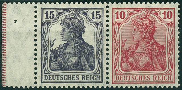 Lot 399 - DR - ZUSAMMENDRUCKE AUS MH 1-13, GERMANIA 1910/19  -  Hettinger Auktion Auktion 54