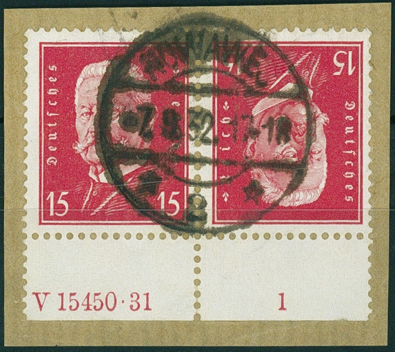 Lot 516 - DR - ZUSAMMENDRUCKE AUS MH 22-26, BEETHOVEN - REICHSPRÄSIDENTEN - Hettinger Auktion Auktion 54 Lot 516 - DR - ZUSAMMENDRUCKE AUS MH 22-26, BEETHOVEN - REICHSPRÄSIDENTEN - Hettinger Auktion Auktion 54