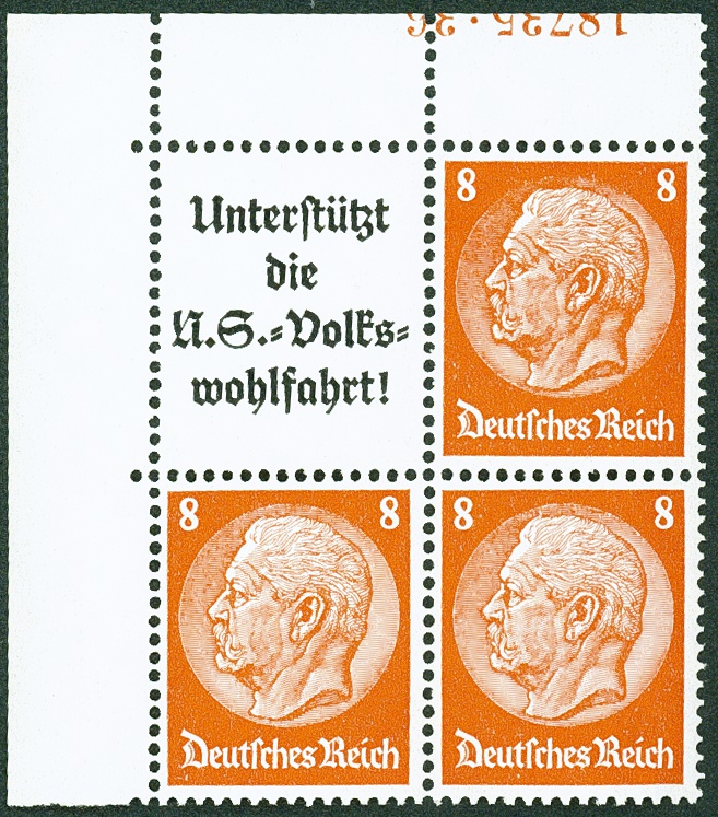 Lot 707 - DR - ZUSAMMENDRUCKE AUS MH 35-49, HINDENBURG 1934 - HITLER 1941  -  Hettinger Auktion Auktion 54