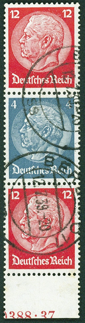 Lot 718 - DR - ZUSAMMENDRUCKE AUS MH 35-49, HINDENBURG 1934 - HITLER 1941  -  Hettinger Auktion Auktion 54