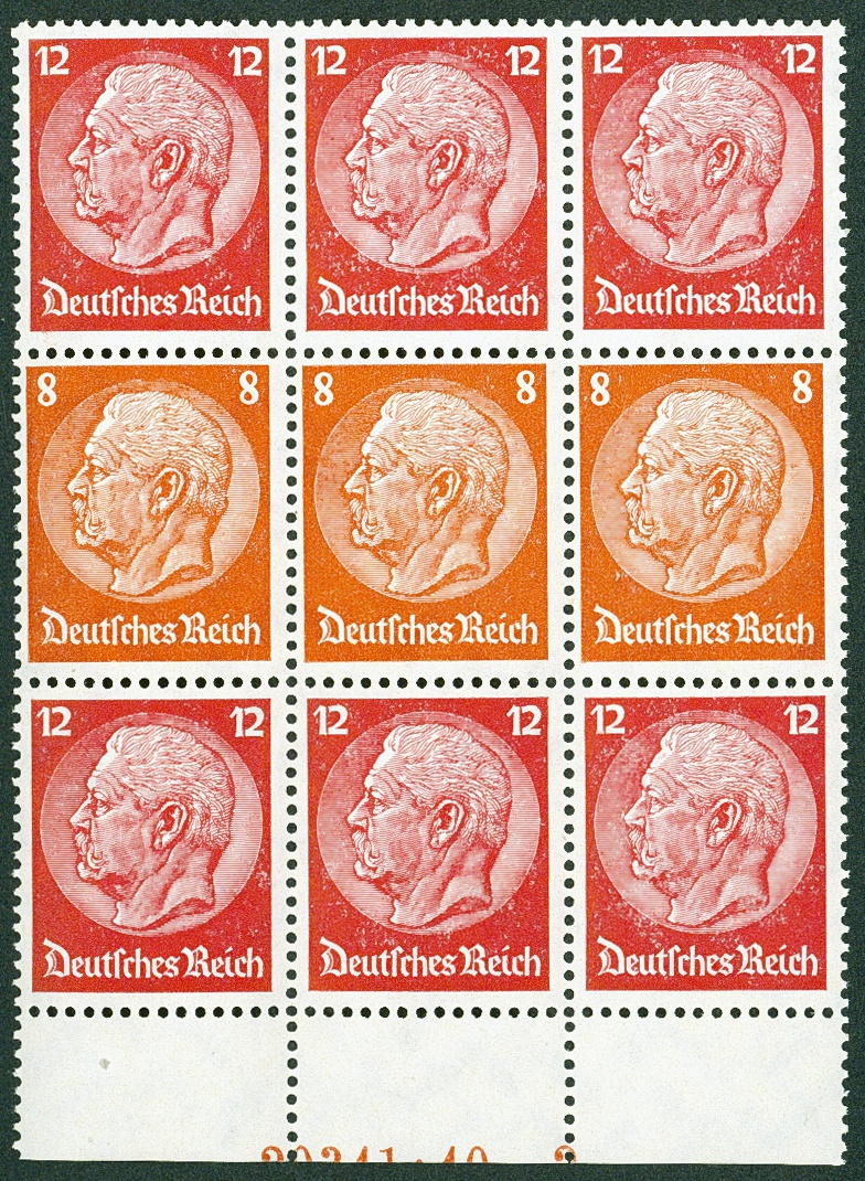 Lot 723 - DR - ZUSAMMENDRUCKE AUS MH 35-49, HINDENBURG 1934 - HITLER 1941  -  Hettinger Auktion Auktion 54