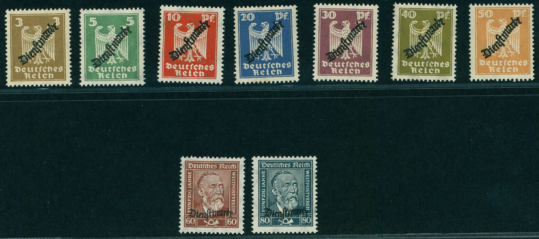 Lot 817 - DR - DIENSTMARKEN - Hettinger Auktion Auktion 54 Lot 817 - DR - DIENSTMARKEN - Hettinger Auktion Auktion 54