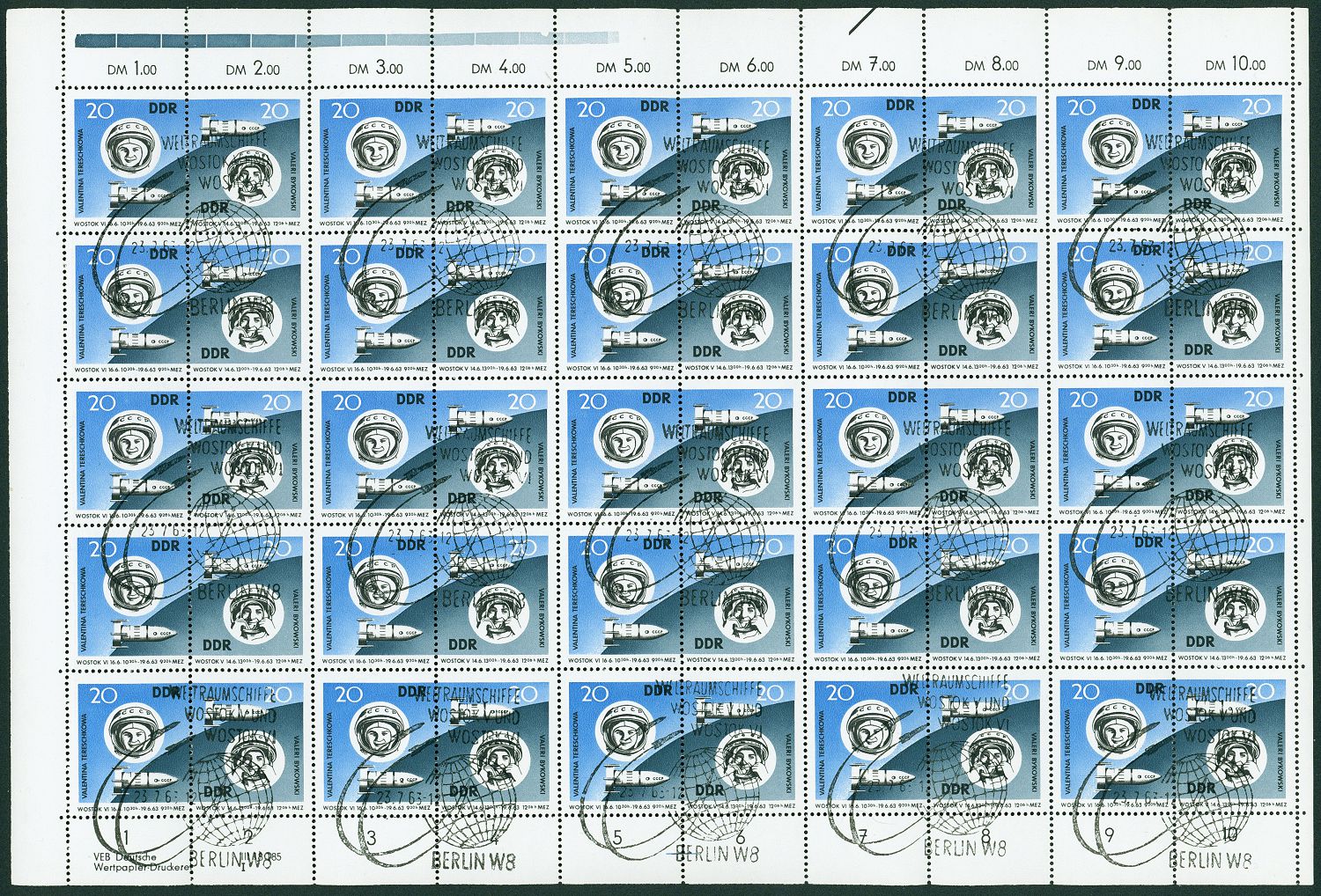 Lot 1597 - DDR - ZUSAMMENDRUCKBOGEN - Hettinger Auktion Auktion 54 Lot 1597 - DDR - ZUSAMMENDRUCKBOGEN - Hettinger Auktion Auktion 54