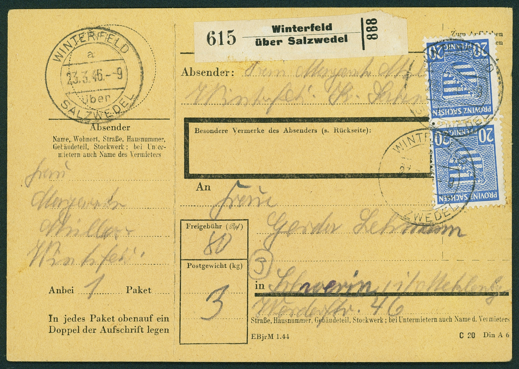 Lot 1022 - Provinz Sachsen  -  Hettinger Auktion Auktion 54