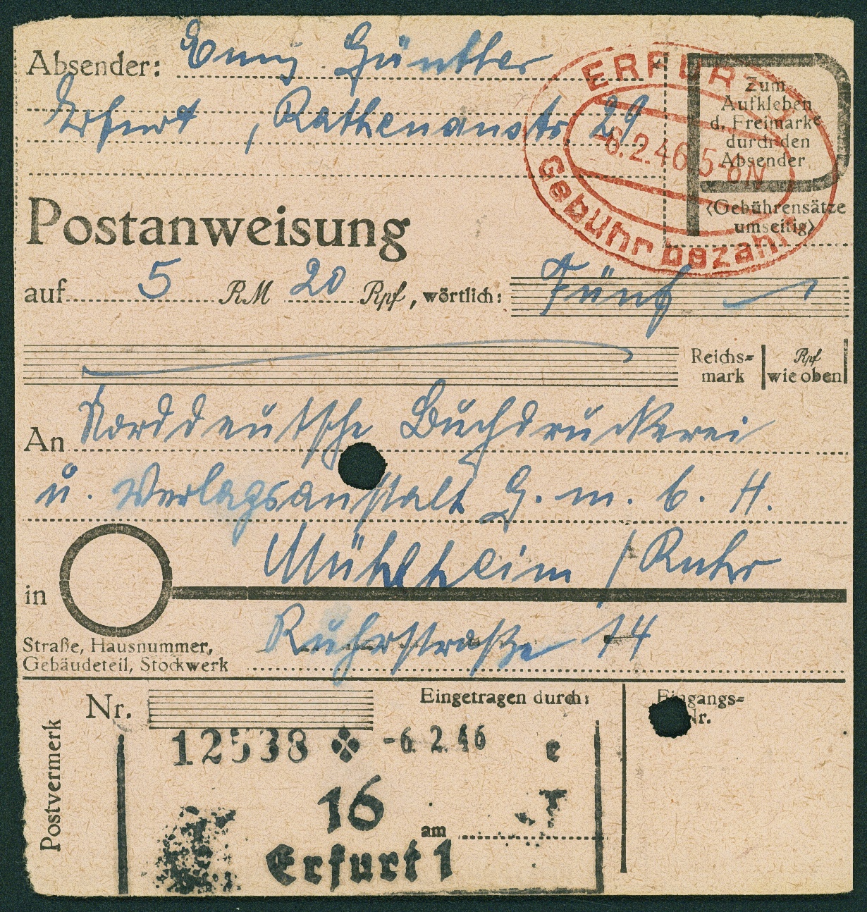 Lot 1026 - Thüringen  -  Hettinger Auktion Auktion 54