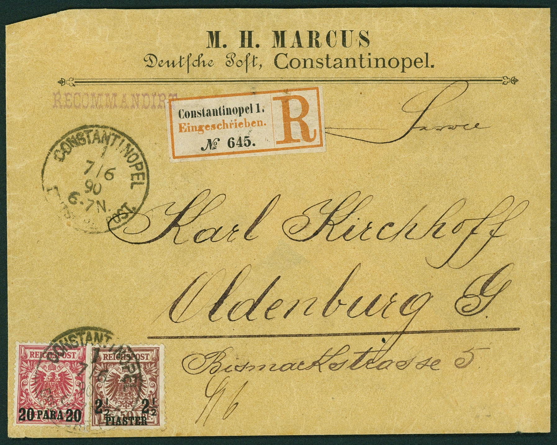 Lot 888 - deutsche post in der türkei - Hettinger Auktion Auktion 54 Lot 888 - deutsche post in der türkei - Hettinger Auktion Auktion 54