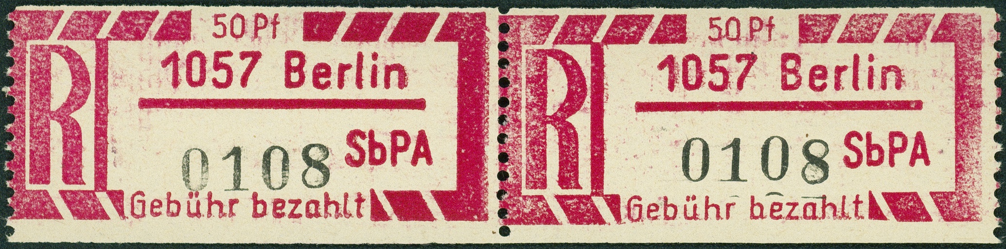 Lot 1589 - DDR - EINSCHREIBMARKEN - Hettinger Auktion Auktion 54 Lot 1589 - DDR - EINSCHREIBMARKEN - Hettinger Auktion Auktion 54