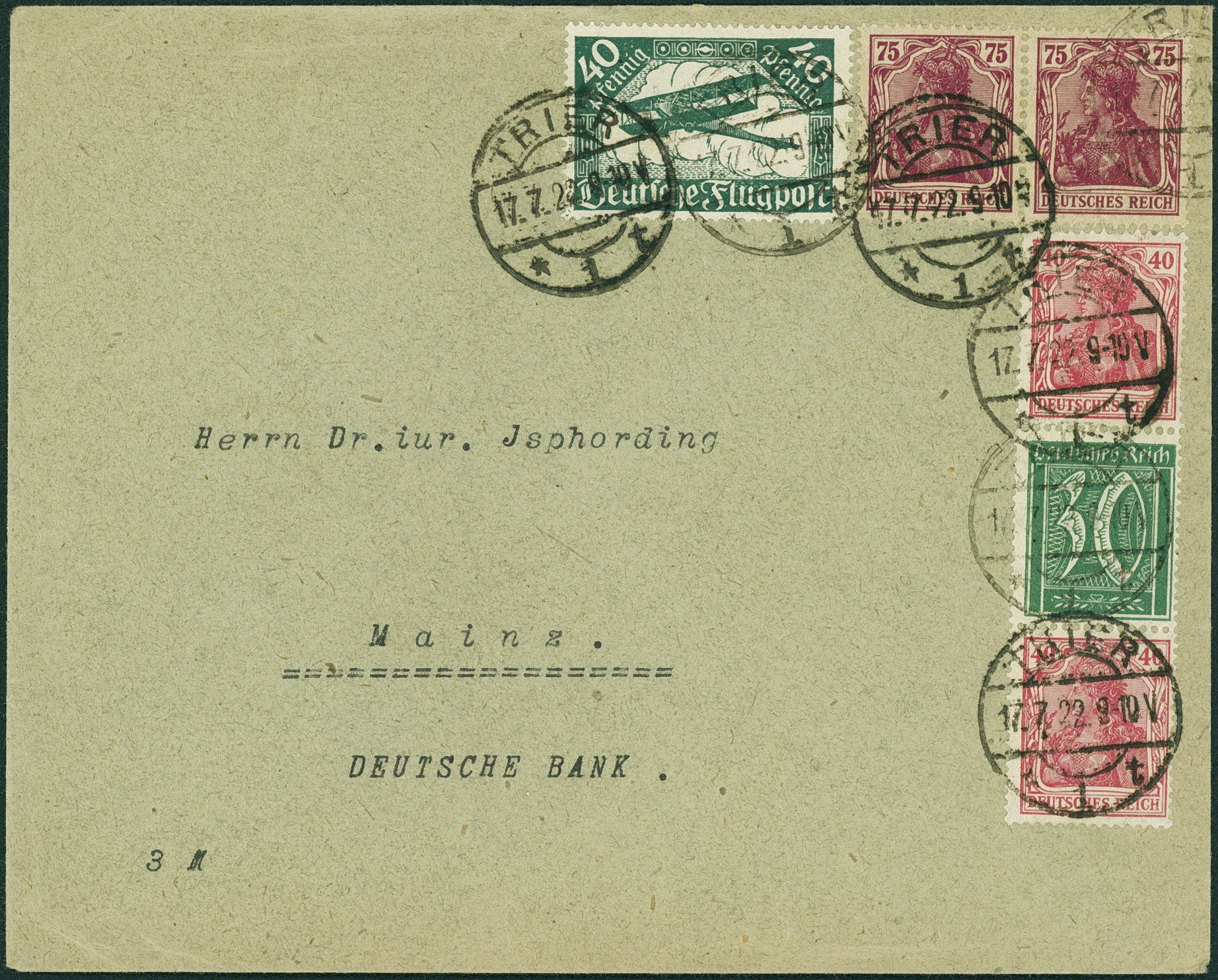 Lot 454 - DR - ZUSAMMENDRUCKE AUS MH 14-15, GERMANIA 1921 - Hettinger Auktion Auktion 54 Lot 454 - DR - ZUSAMMENDRUCKE AUS MH 14-15, GERMANIA 1921 - Hettinger Auktion Auktion 54
