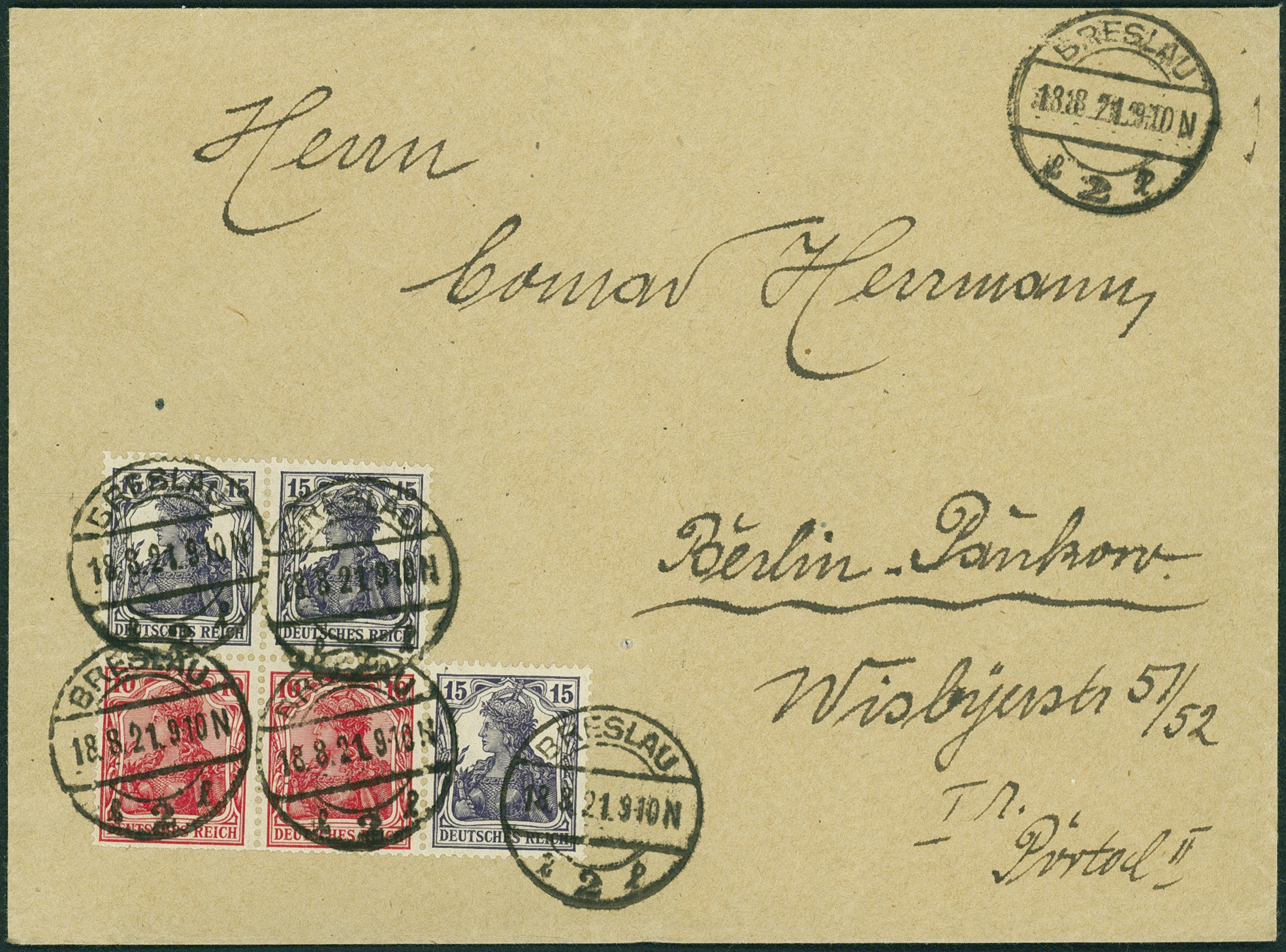 Lot 406 - DR - ZUSAMMENDRUCKE AUS MH 1-13, GERMANIA 1910/19 - Hettinger Auktion Auktion 54 Lot 406 - DR - ZUSAMMENDRUCKE AUS MH 1-13, GERMANIA 1910/19 - Hettinger Auktion Auktion 54