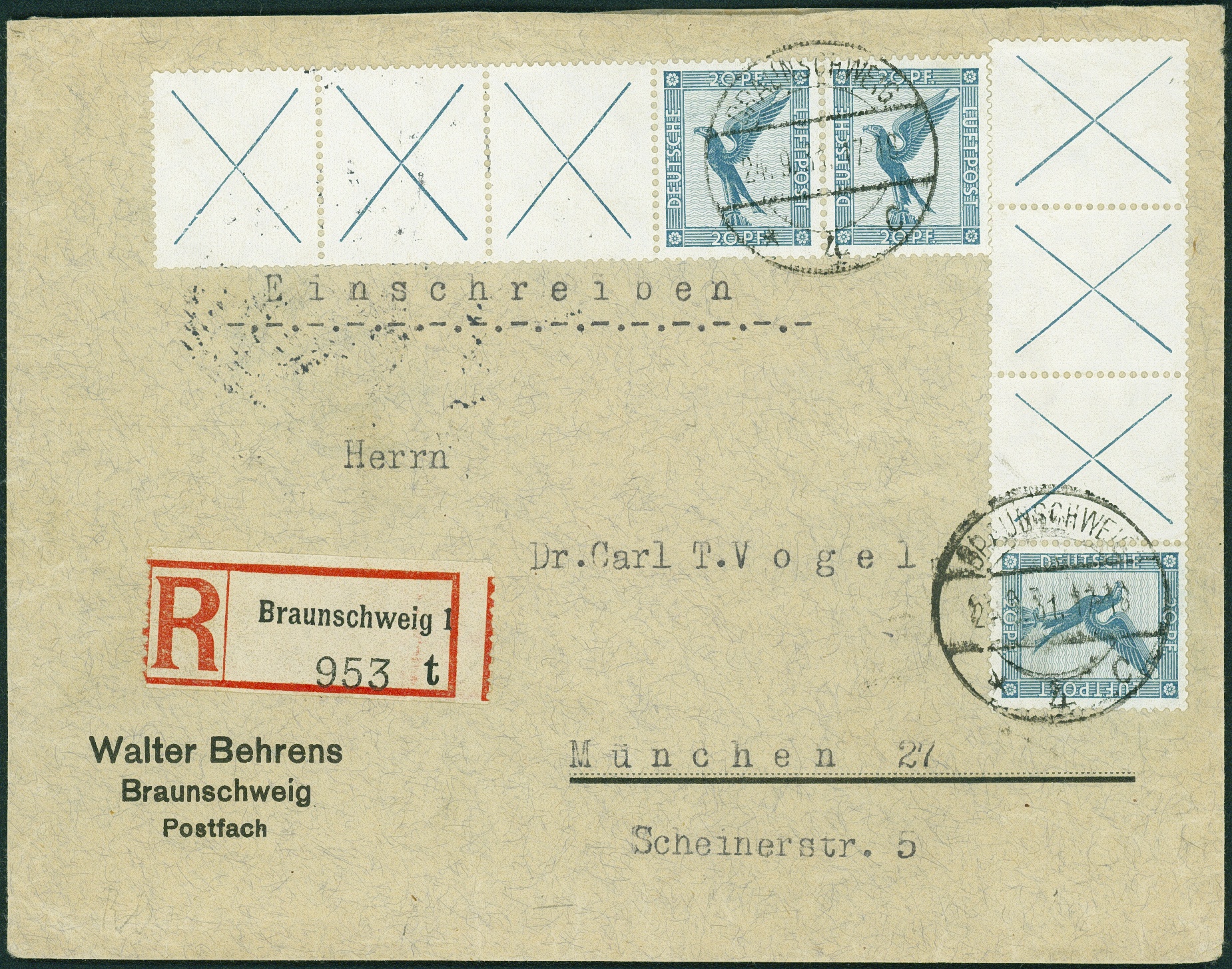 Lot 463 - DR - ZUSAMMENDRUCKE AUS MH 18-21, NOTHILFE - FLUGPOST - Hettinger Auktion Auktion 54 Lot 463 - DR - ZUSAMMENDRUCKE AUS MH 18-21, NOTHILFE - FLUGPOST - Hettinger Auktion Auktion 54