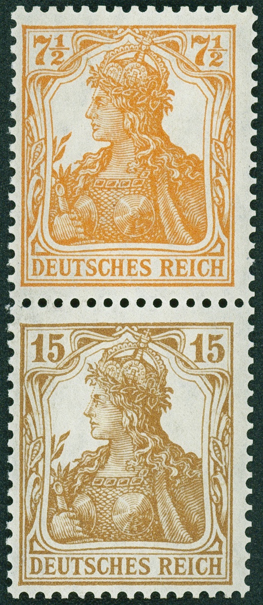 Lot 390 - DR - ZUSAMMENDRUCKE AUS MH 1-13, GERMANIA 1910/19  -  Hettinger Auktion Auktion 54
