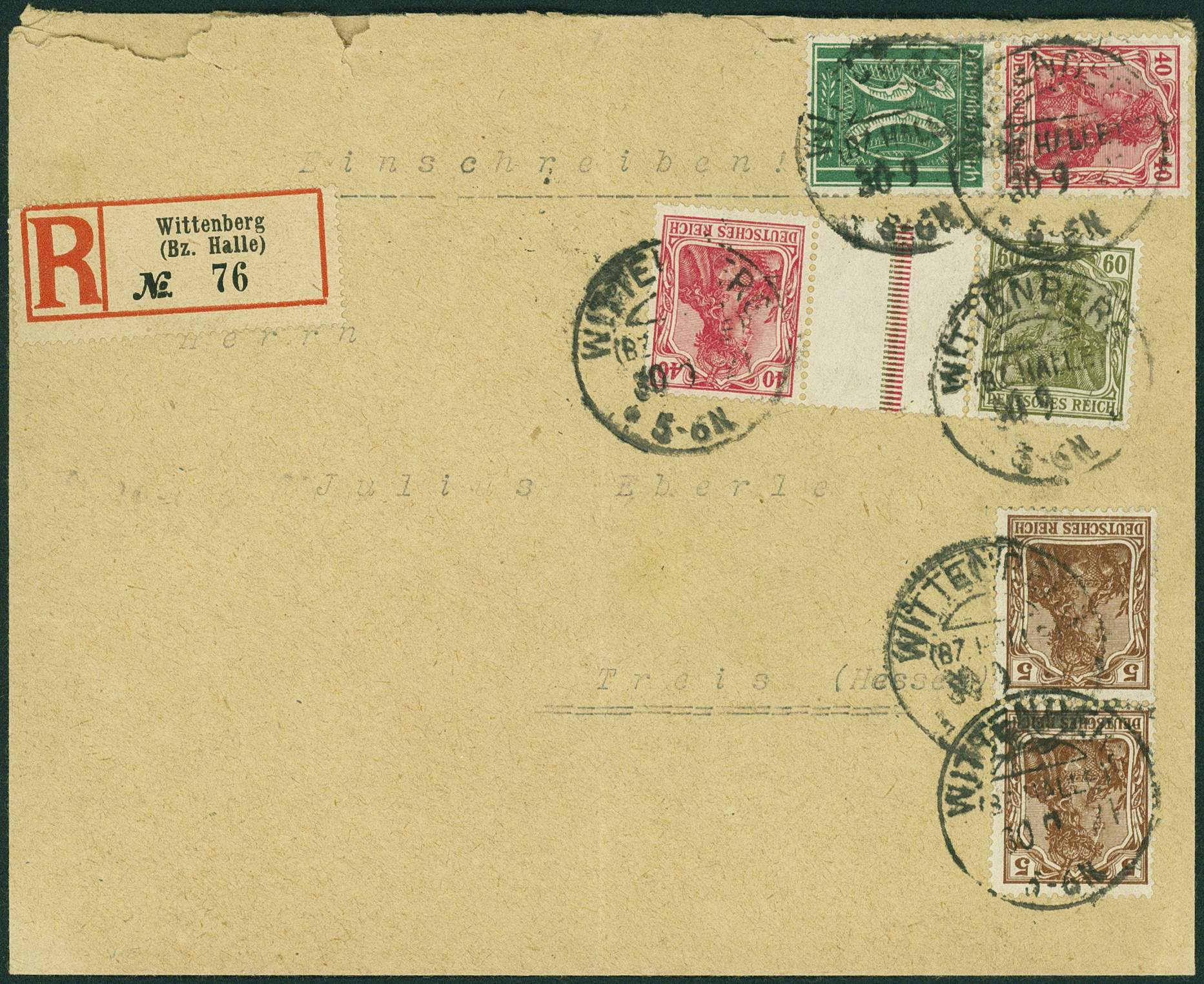 Lot 424 - DR - ZUSAMMENDRUCKE AUS MH 14-15, GERMANIA 1921 - Hettinger Auktion Auktion 54 Lot 424 - DR - ZUSAMMENDRUCKE AUS MH 14-15, GERMANIA 1921 - Hettinger Auktion Auktion 54