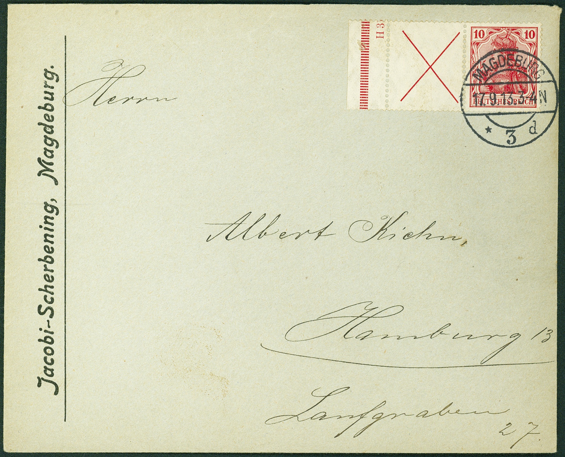 Lot 387 - DR - ZUSAMMENDRUCKE AUS MH 1-13, GERMANIA 1910/19  -  Hettinger Auktion Auktion 54