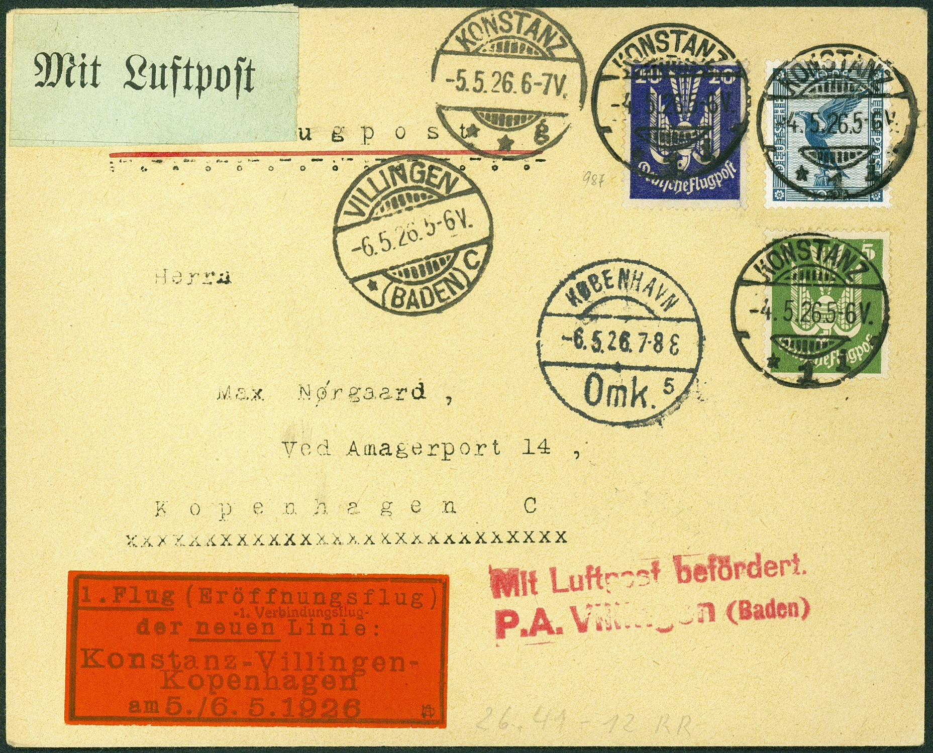 Lot 865 - DR - FLUGPOST - Hettinger Auktion Auktion 54 Lot 865 - DR - FLUGPOST - Hettinger Auktion Auktion 54