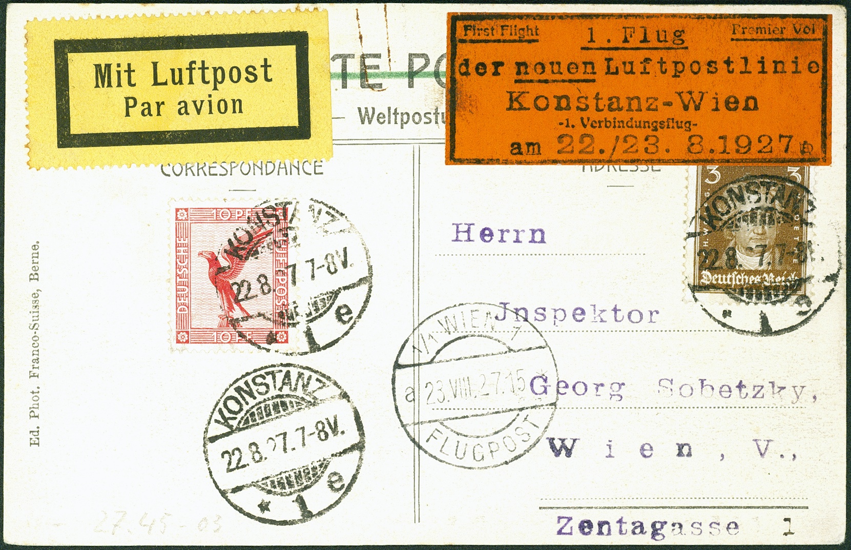 Lot 866 - DR - FLUGPOST - Hettinger Auktion Auktion 54 Lot 866 - DR - FLUGPOST - Hettinger Auktion Auktion 54